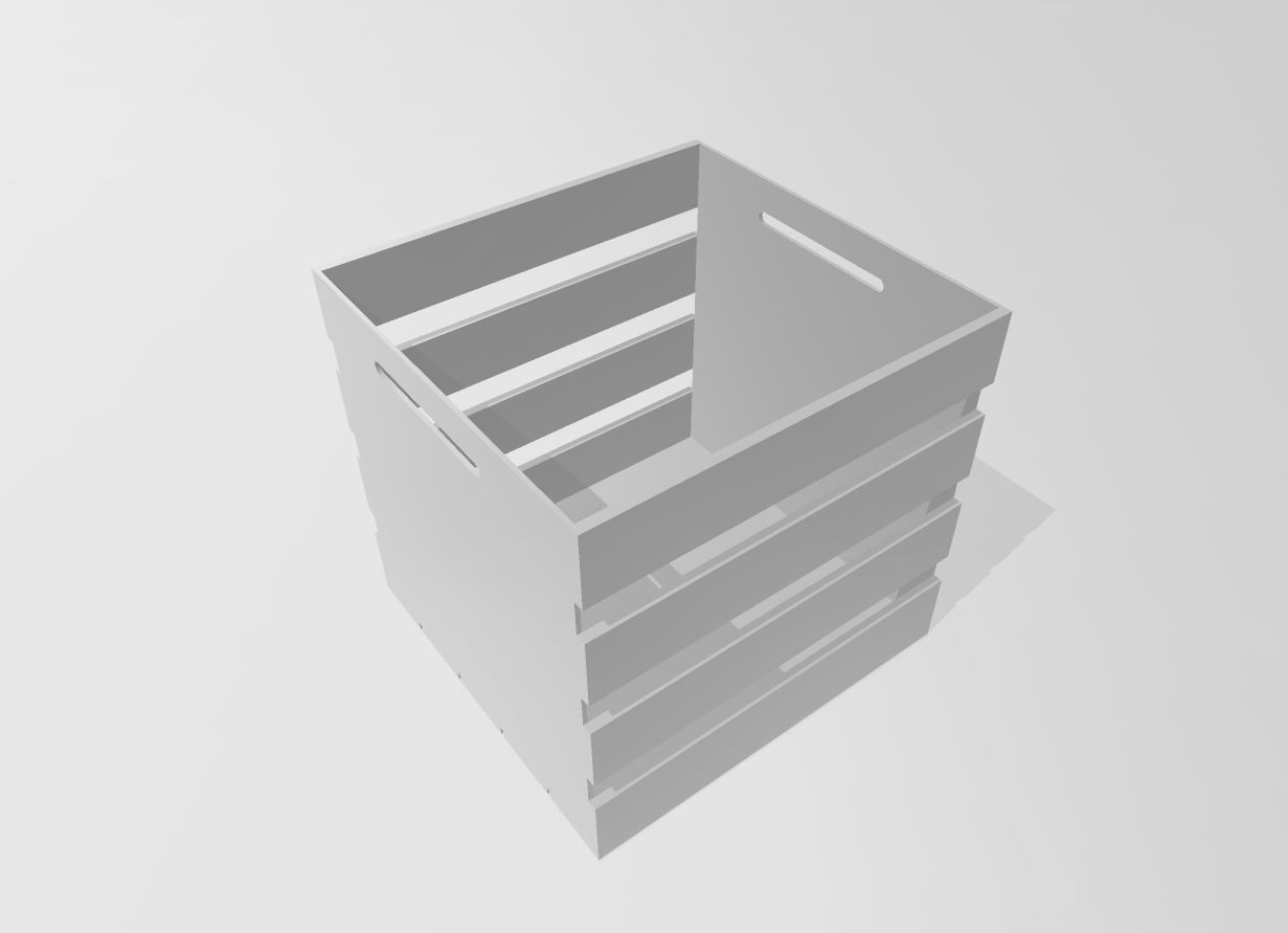 bottle crate 3D print model_1
