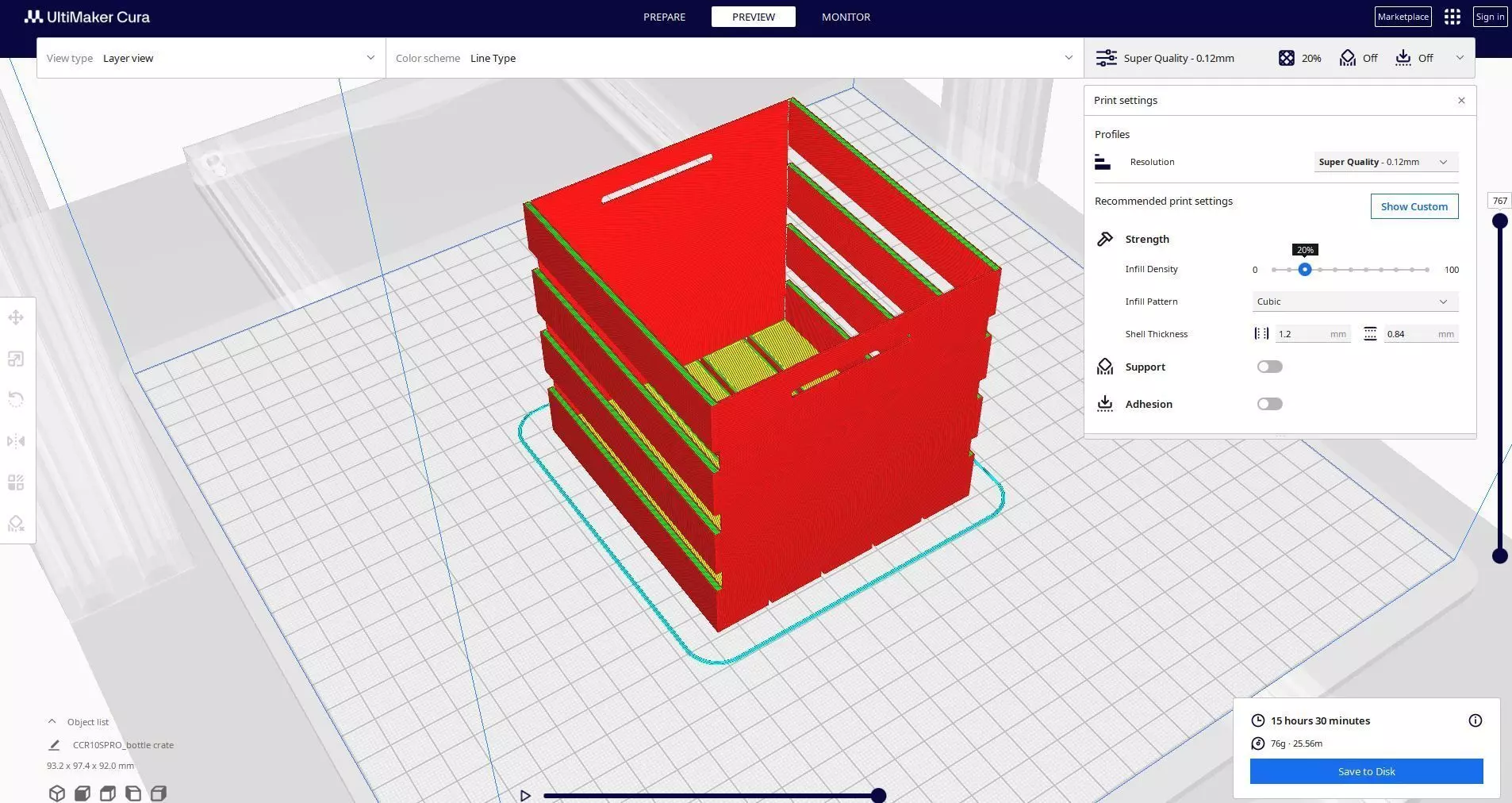 bottle crate 3D print model_0
