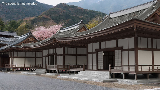 Japan Traditional House 3D model 2