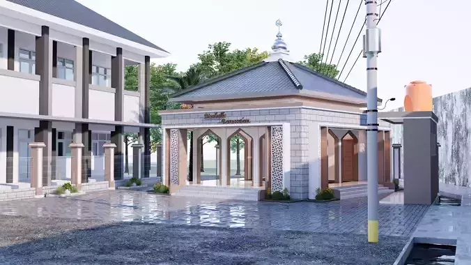 Modern Minimalist Mushola Mosque Room Prayer 