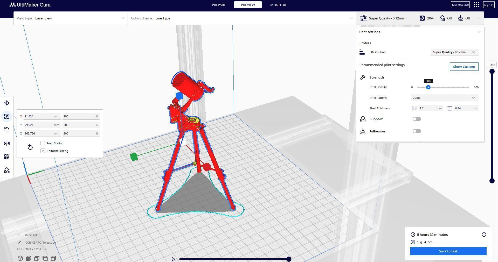 Telescope 3D print model_1