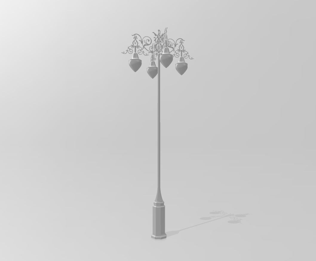 street lamp 3D print model_4