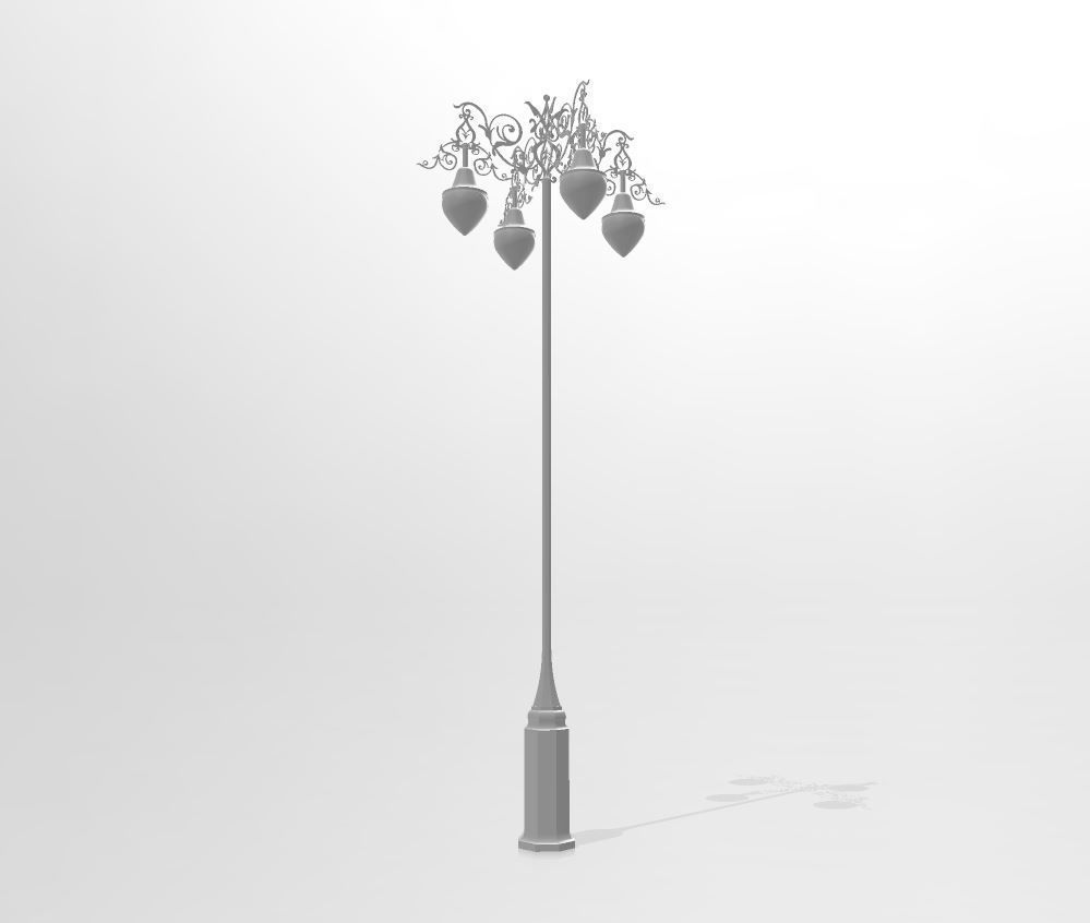 street lamp 3D print model_5