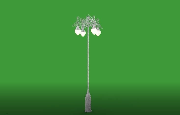 street lamp 3D print model_3