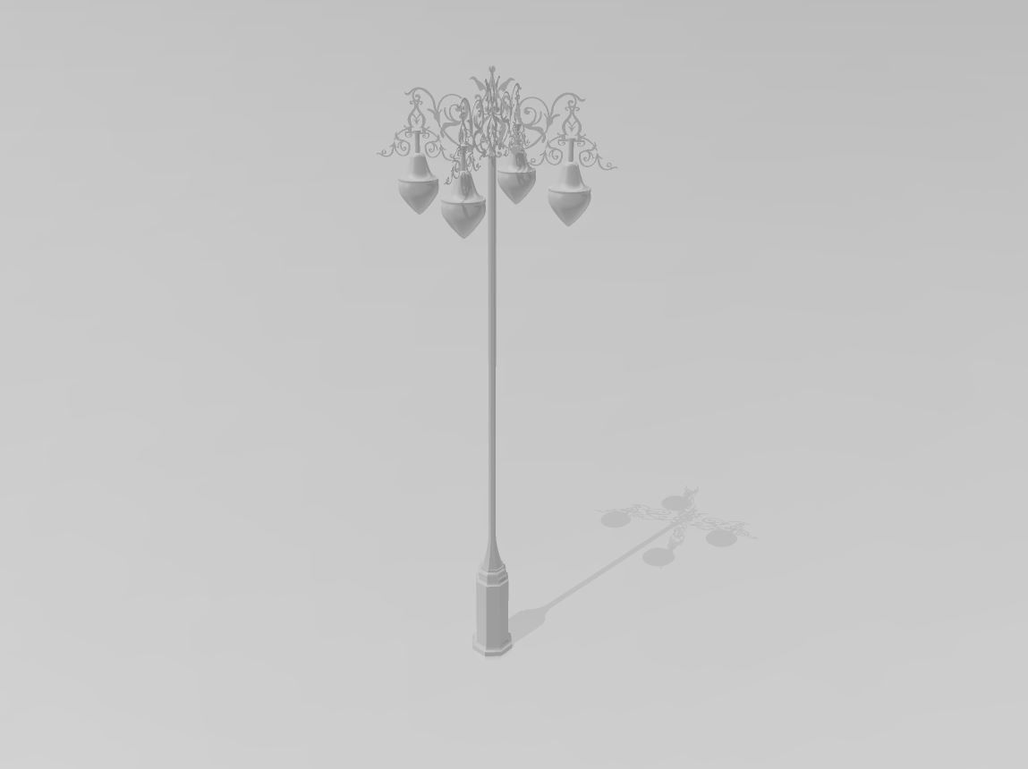 street lamp 3D print model_2