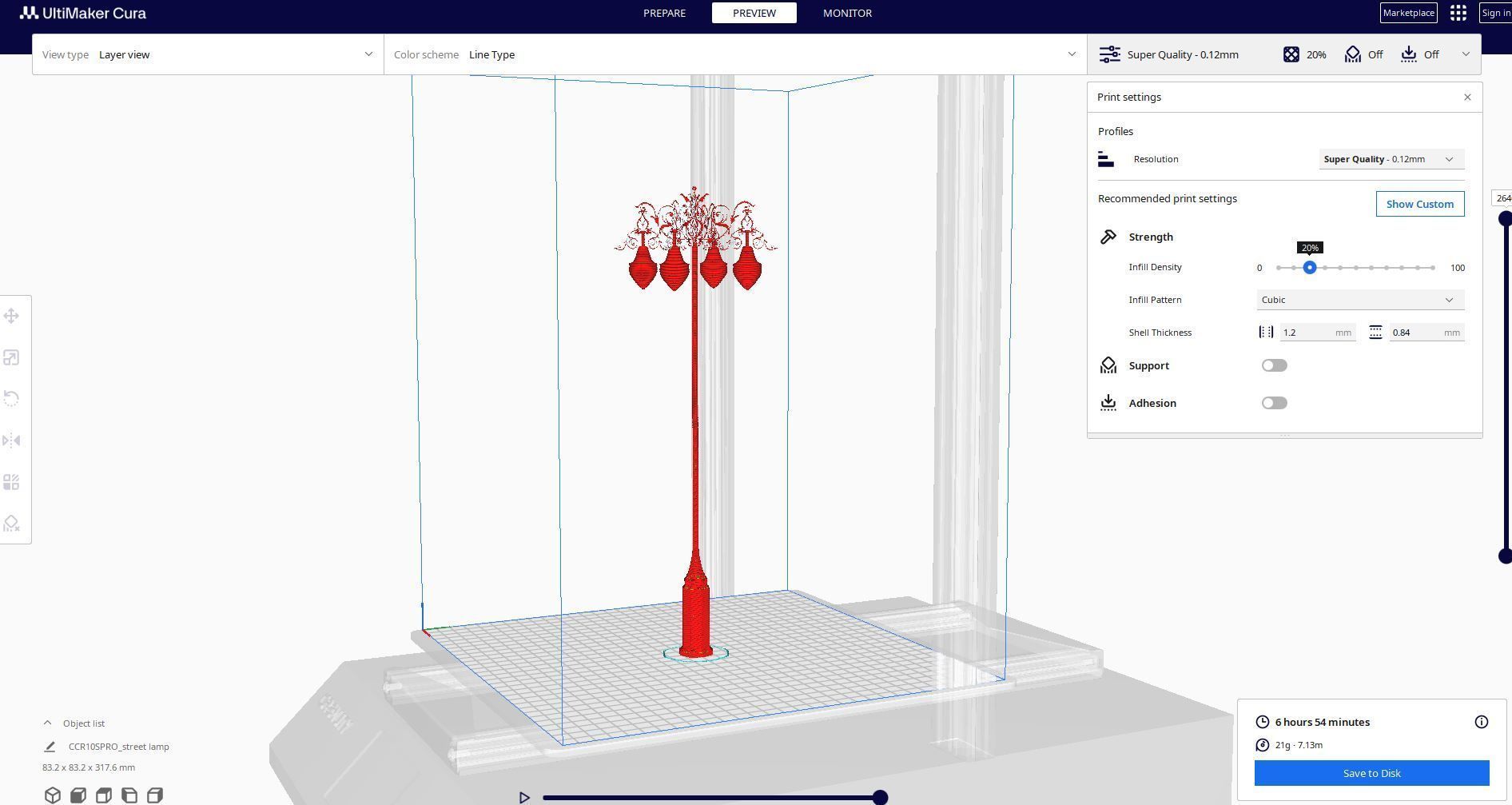 street lamp 3D print model_1