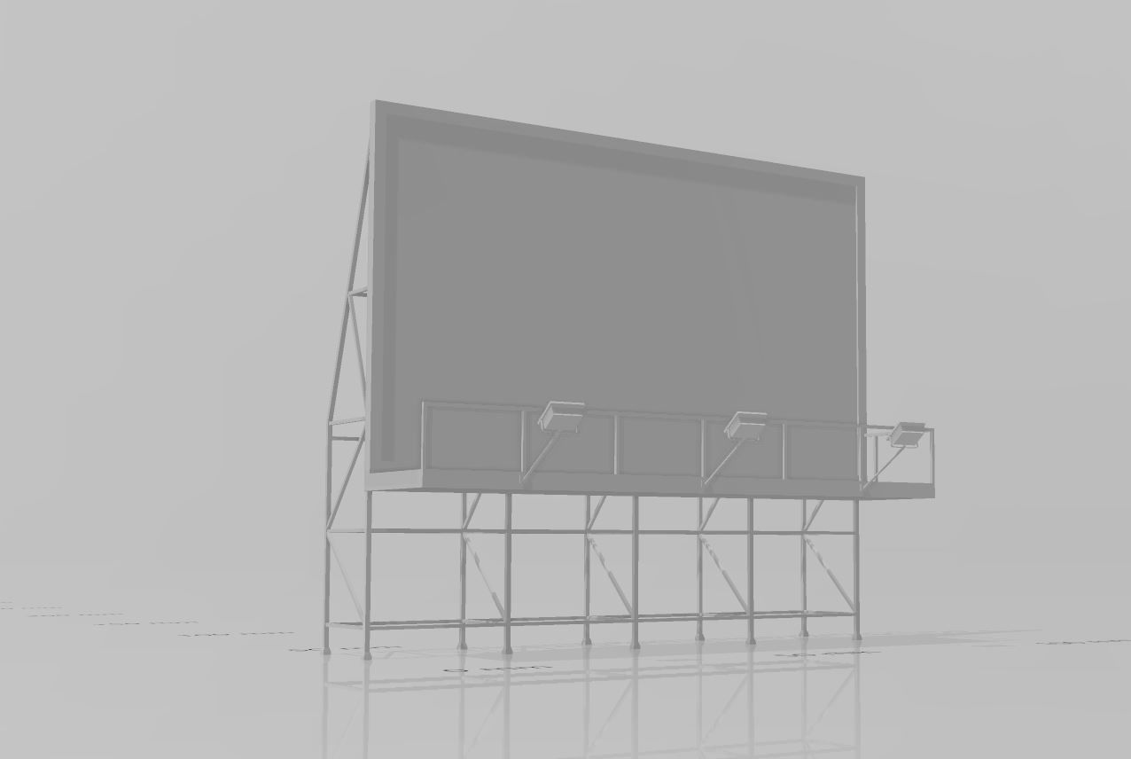 Billboard set 3D print model_4