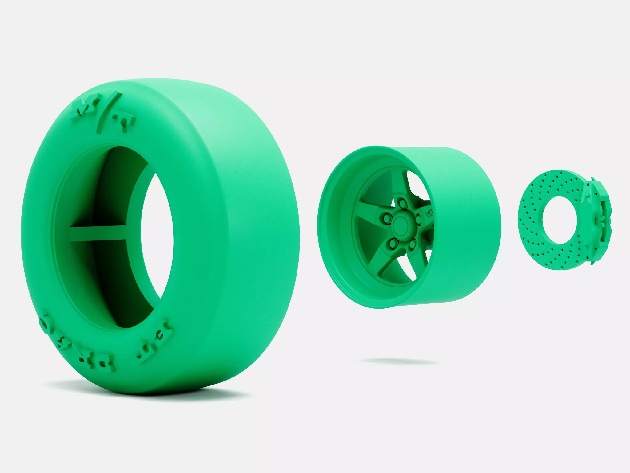 15x10 Weld S71 Wheel MT Drag Slick 3D print model_5