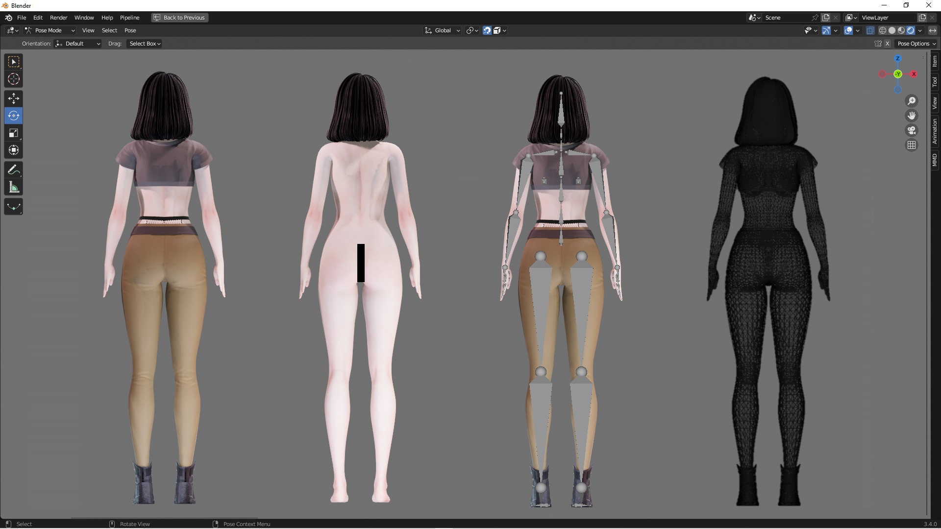 Casual Clothing 0006 - UE5 - Unity - Blender - Animated Low-poly 3D model_4