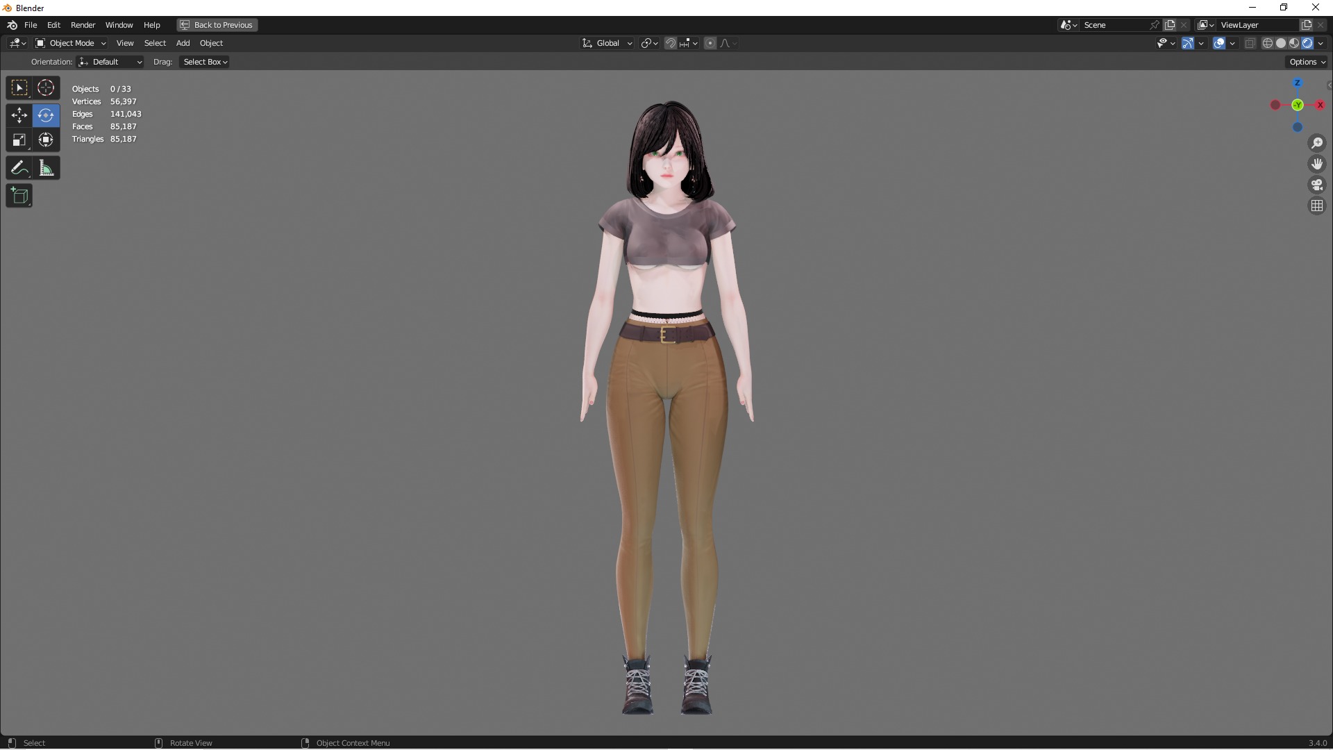 Casual Clothing 0006 - UE5 - Unity - Blender - Animated Low-poly 3D model_7