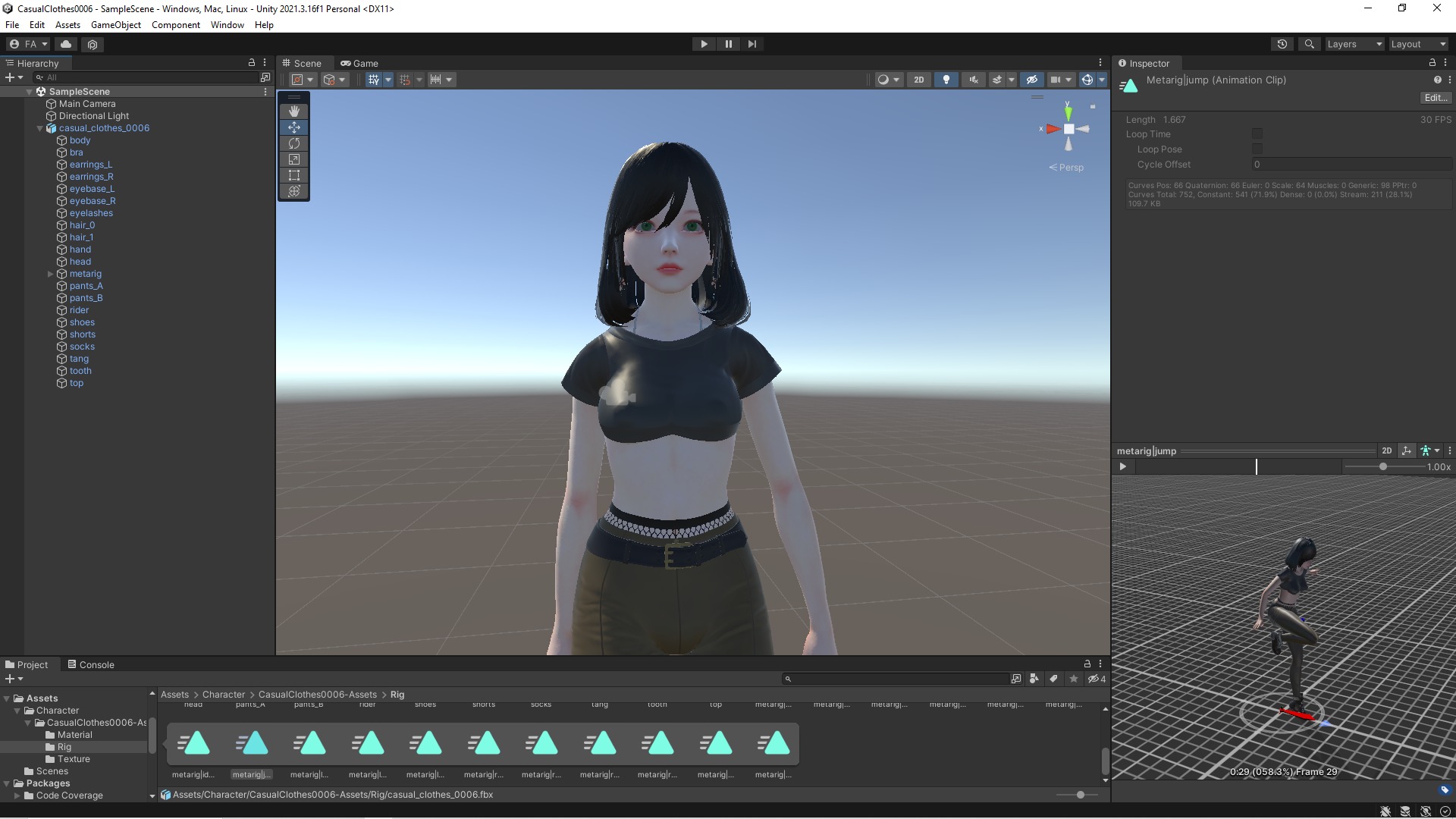 Casual Clothing 0006 - UE5 - Unity - Blender - Animated Low-poly 3D model_9