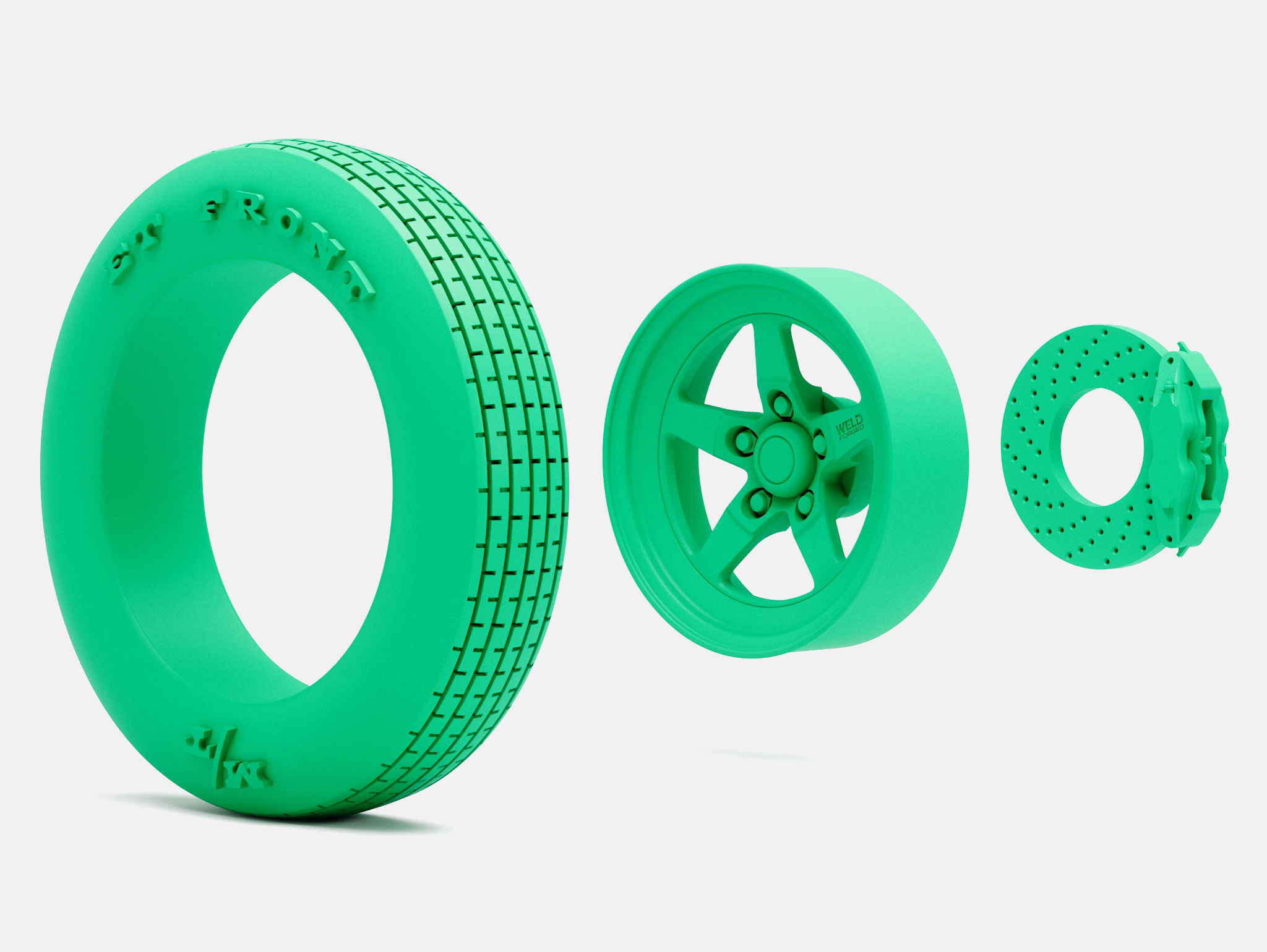 15x5 15x10 Weld S71 Wheels MT Tires 3D print model_5