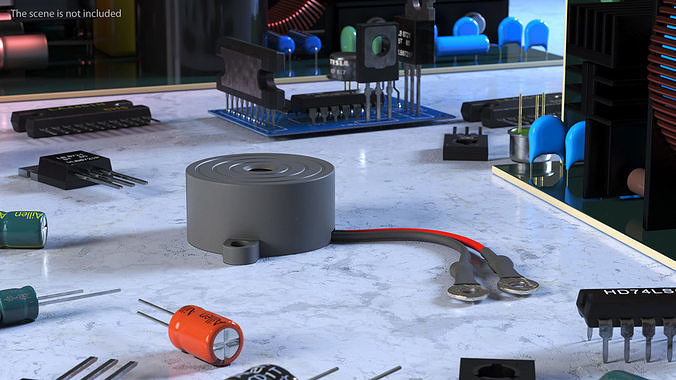Sound Buzzer Grey 3D model