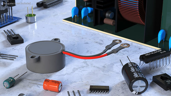 Sound Buzzer Grey 3D model 3
