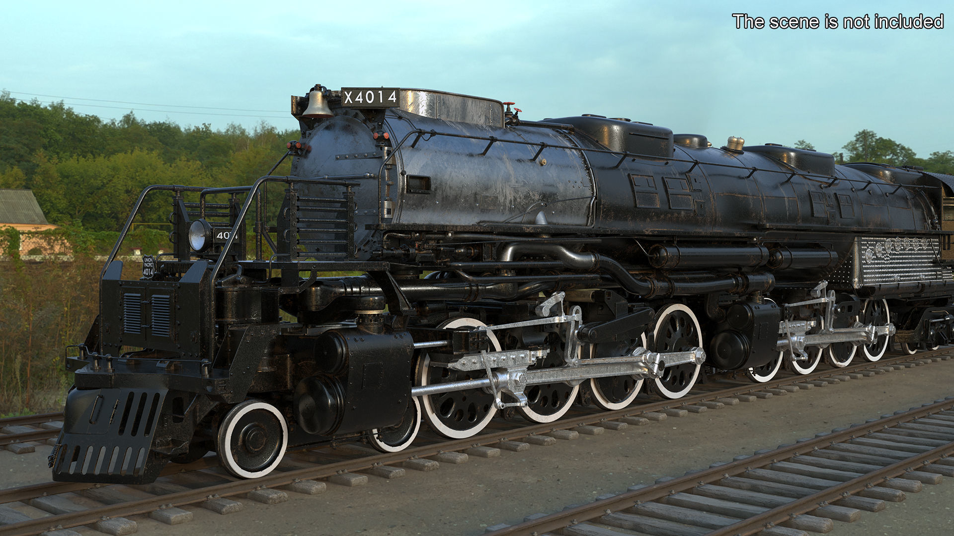 Locomotive Big Boy Rigged 3D model