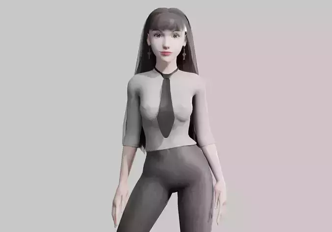 cute cool woman V34009 