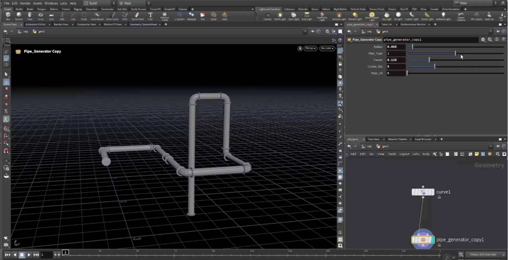Pipe Generator HDA 3D model_0