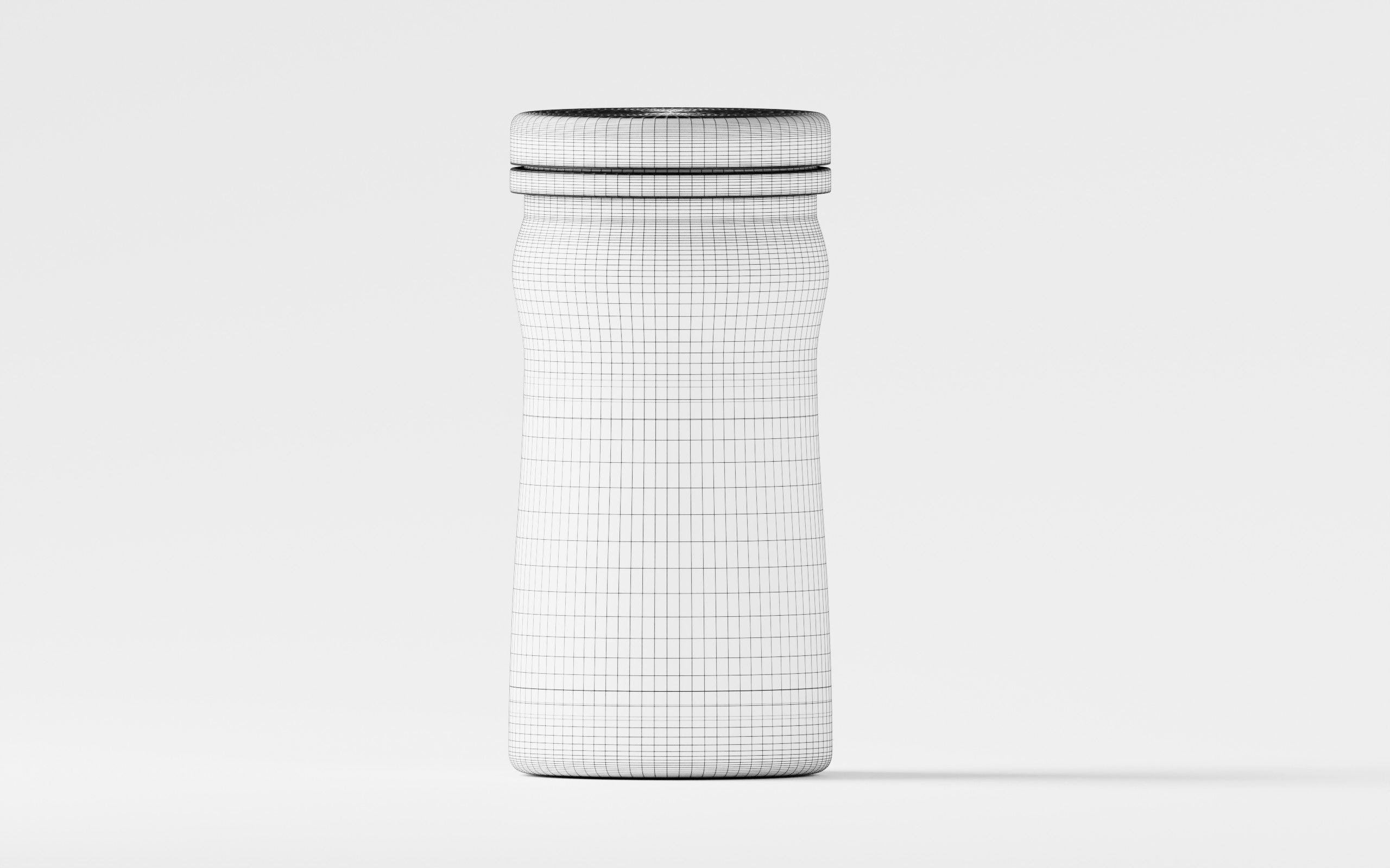 Glass Jam Jar  Low-poly 3D model_4