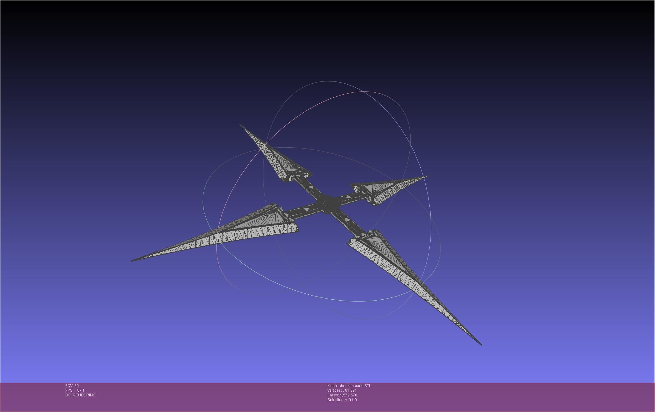 Final Fantasy VII Yuffie Shuriken 3D print model_52