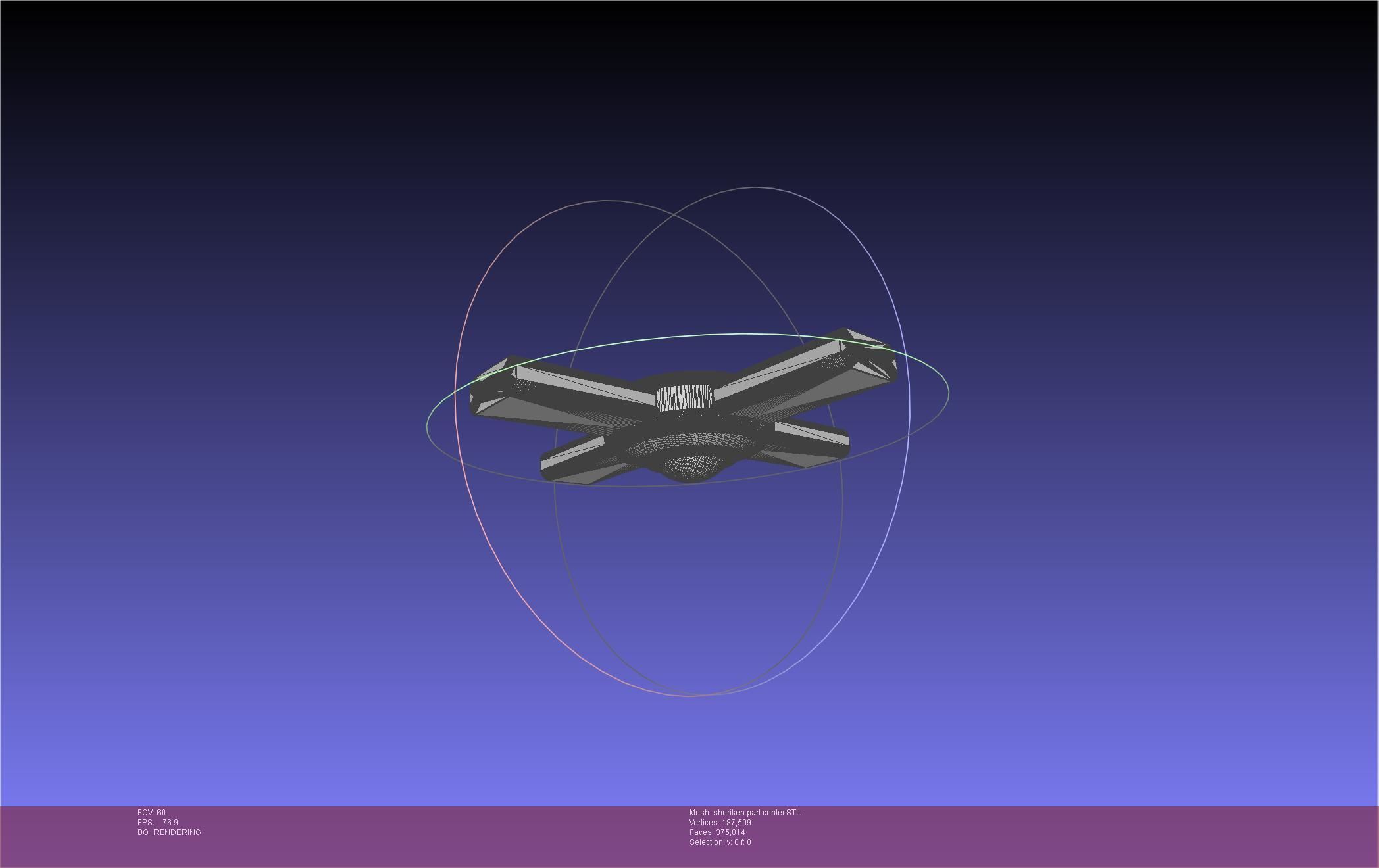 Final Fantasy VII Yuffie Shuriken 3D print model_29