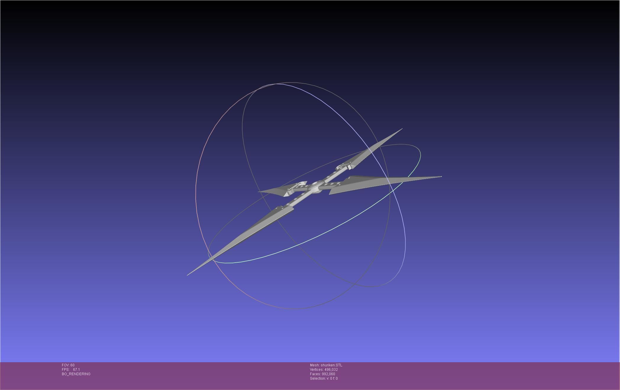 Final Fantasy VII Yuffie Shuriken 3D print model_15