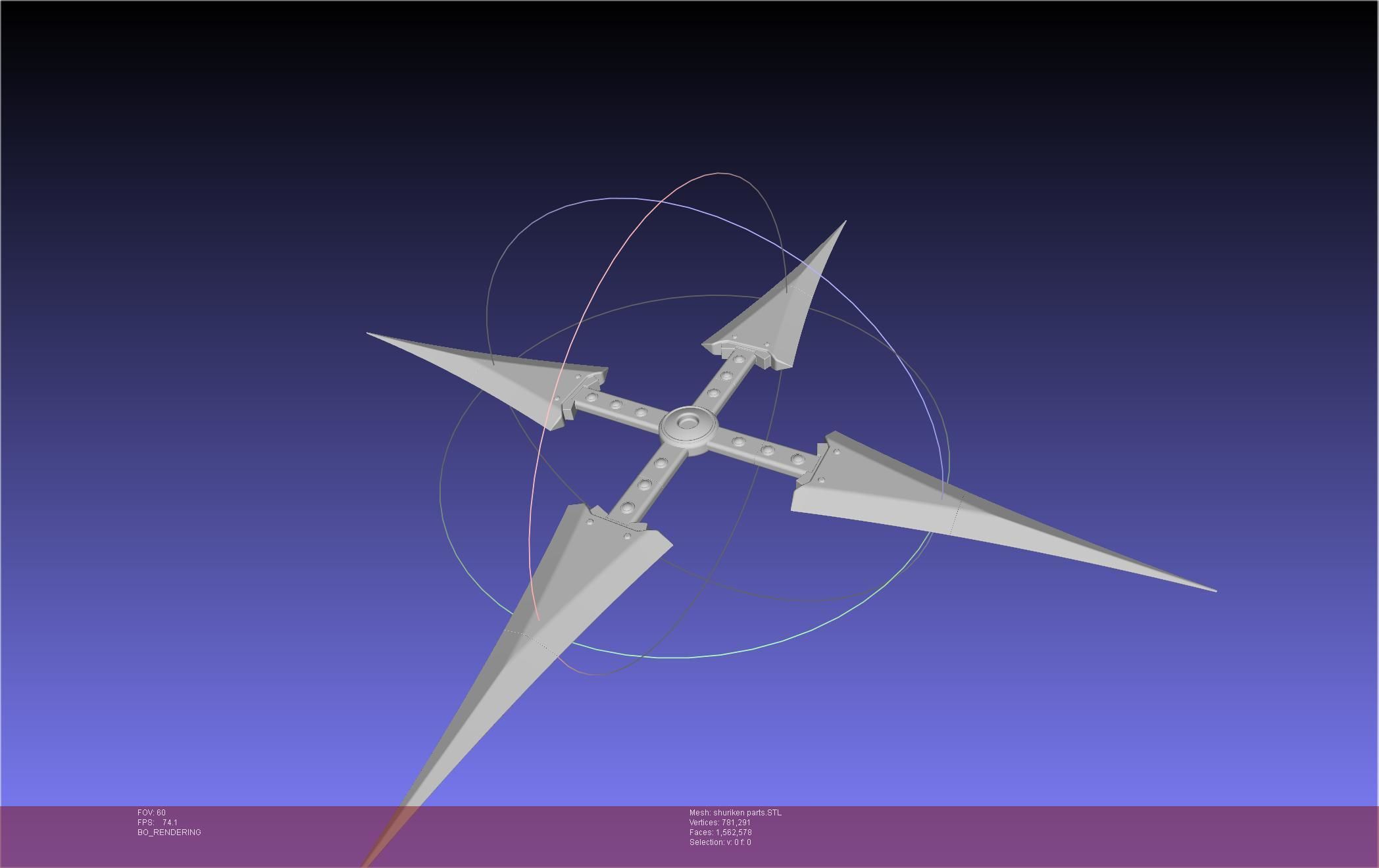 Final Fantasy VII Yuffie Shuriken 3D print model_54