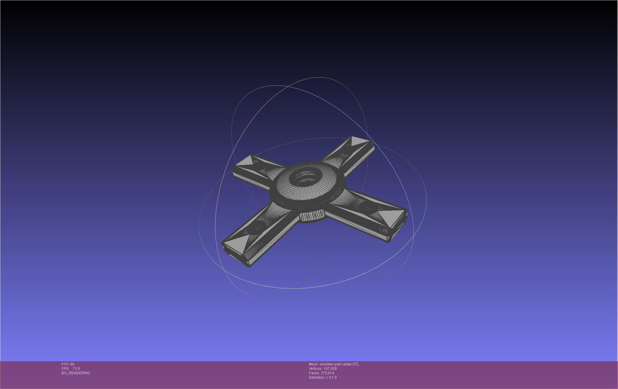 Final Fantasy VII Yuffie Shuriken 3D print model_30