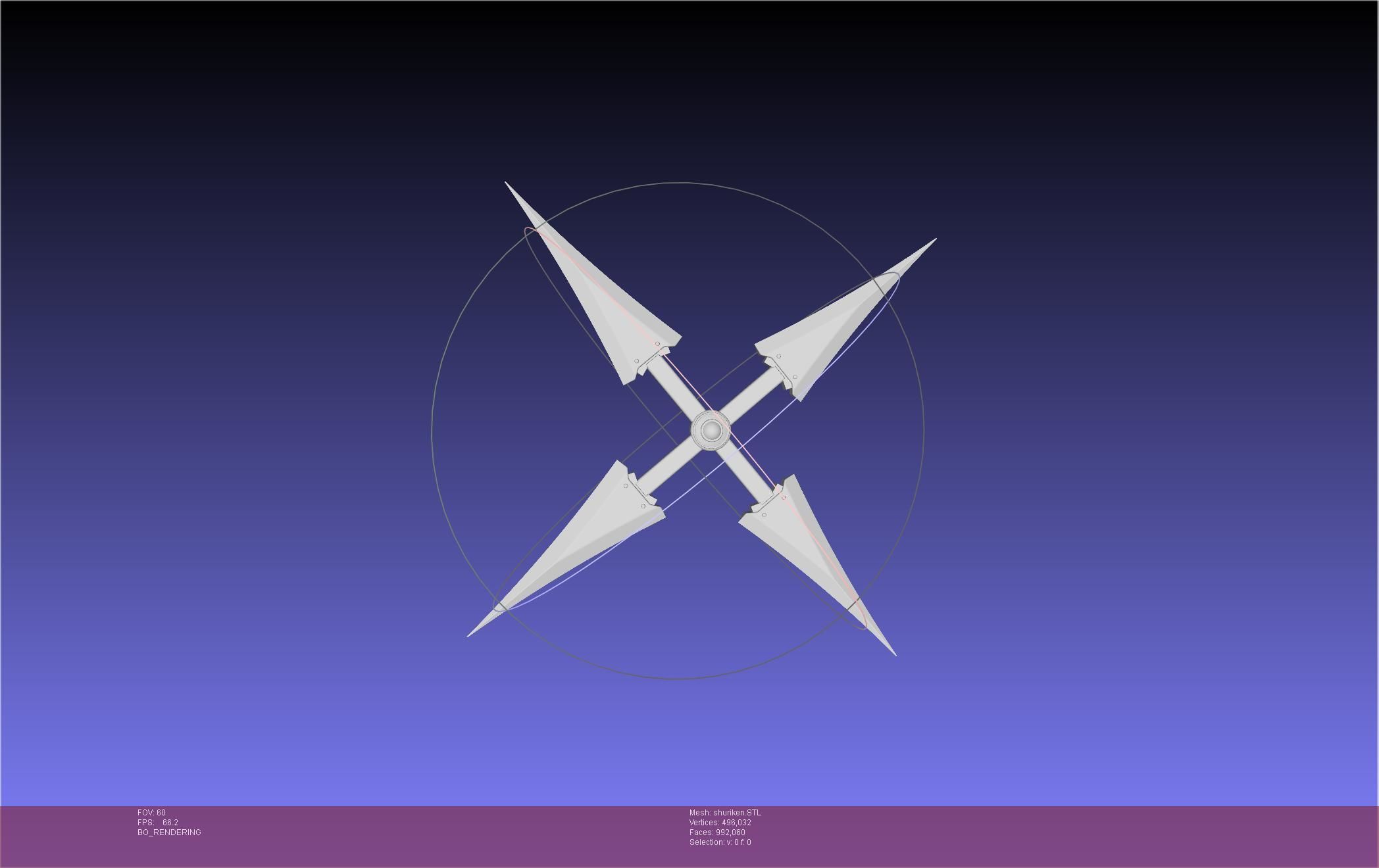 Final Fantasy VII Yuffie Shuriken 3D print model_13