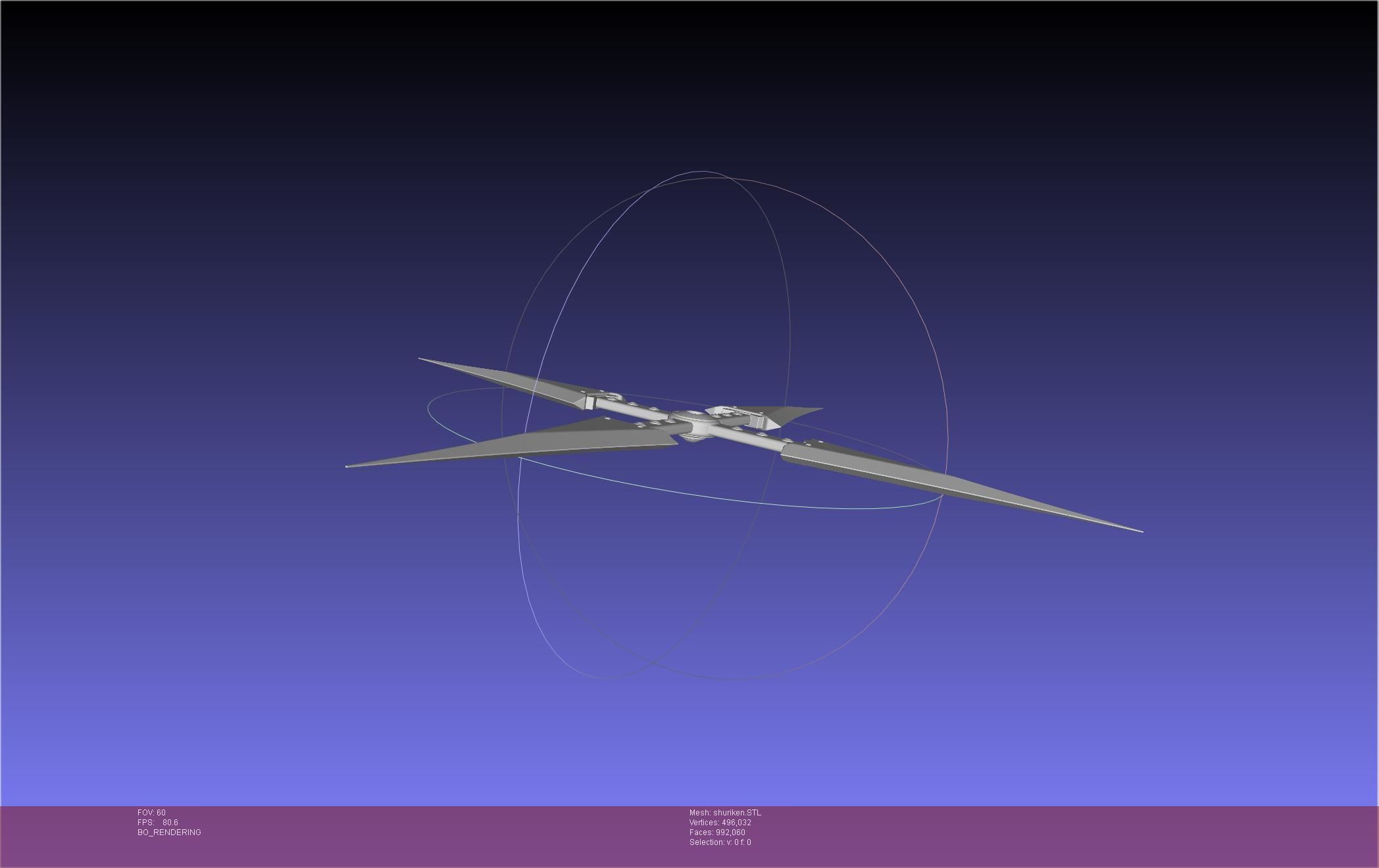 Final Fantasy VII Yuffie Shuriken 3D print model_22