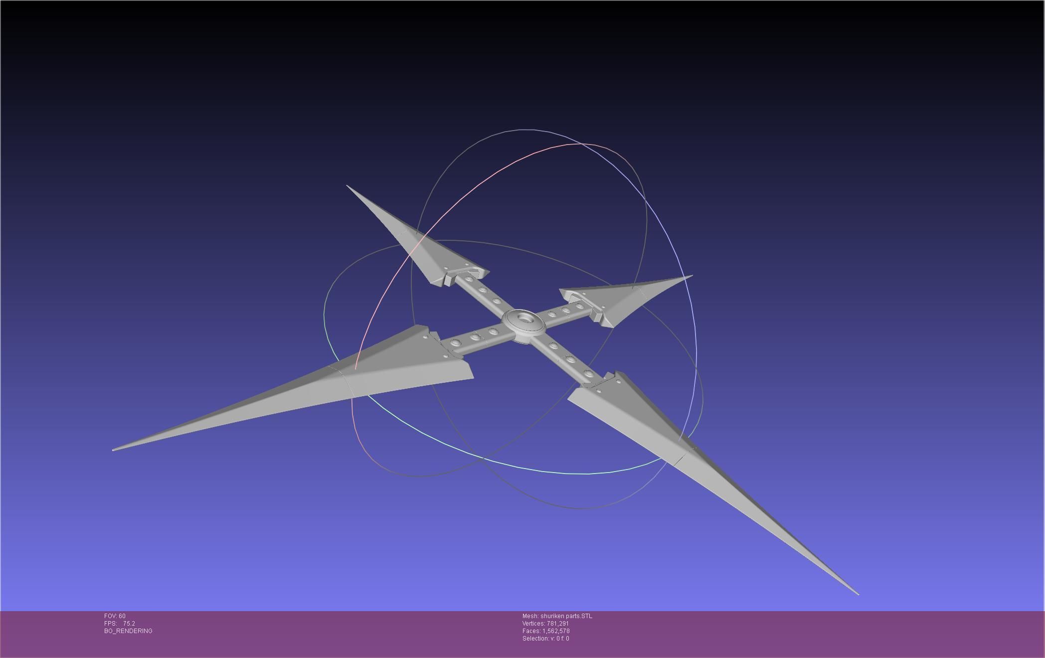 Final Fantasy VII Yuffie Shuriken 3D print model_53