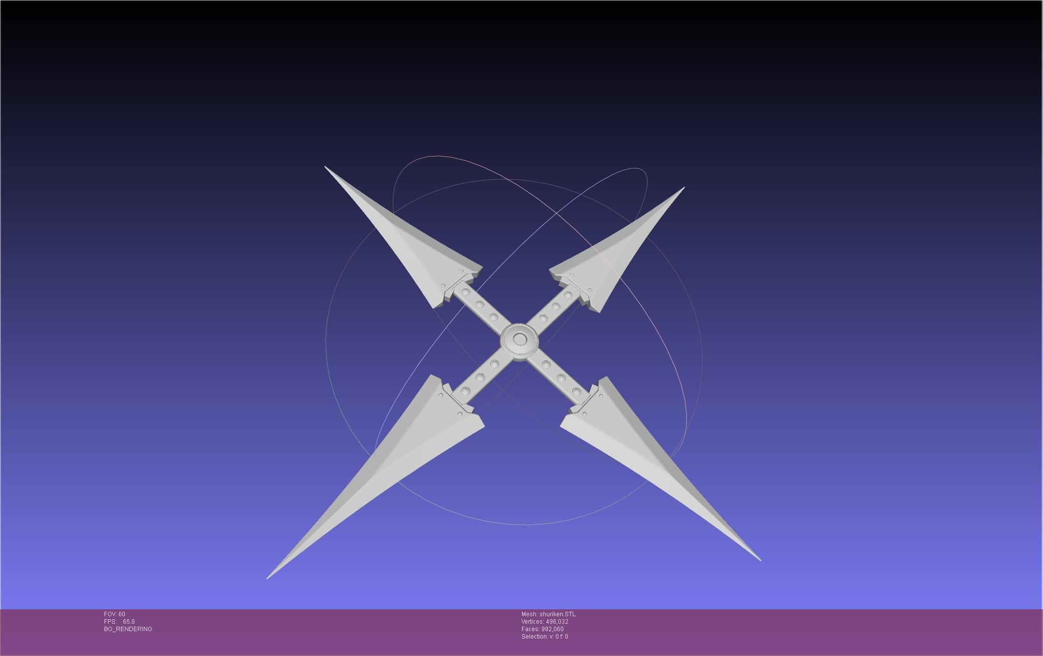 Final Fantasy VII Yuffie Shuriken 3D print model_24