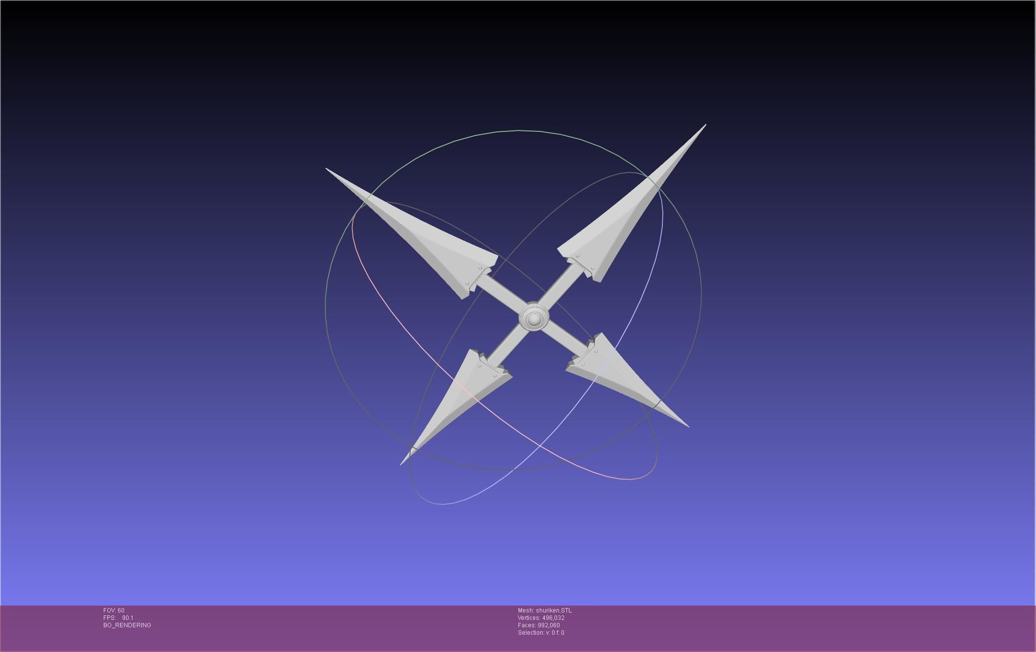 Final Fantasy VII Yuffie Shuriken 3D print model_11