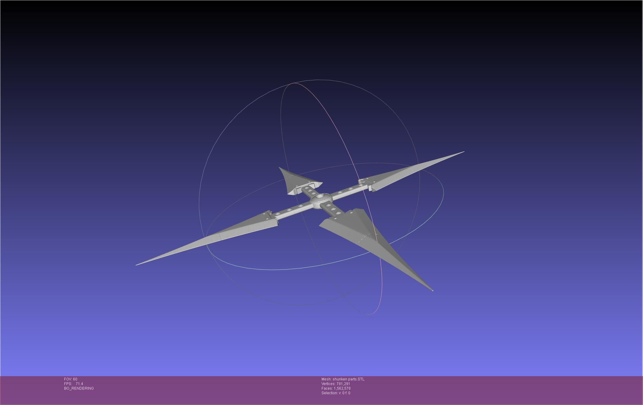 Final Fantasy VII Yuffie Shuriken 3D print model_46