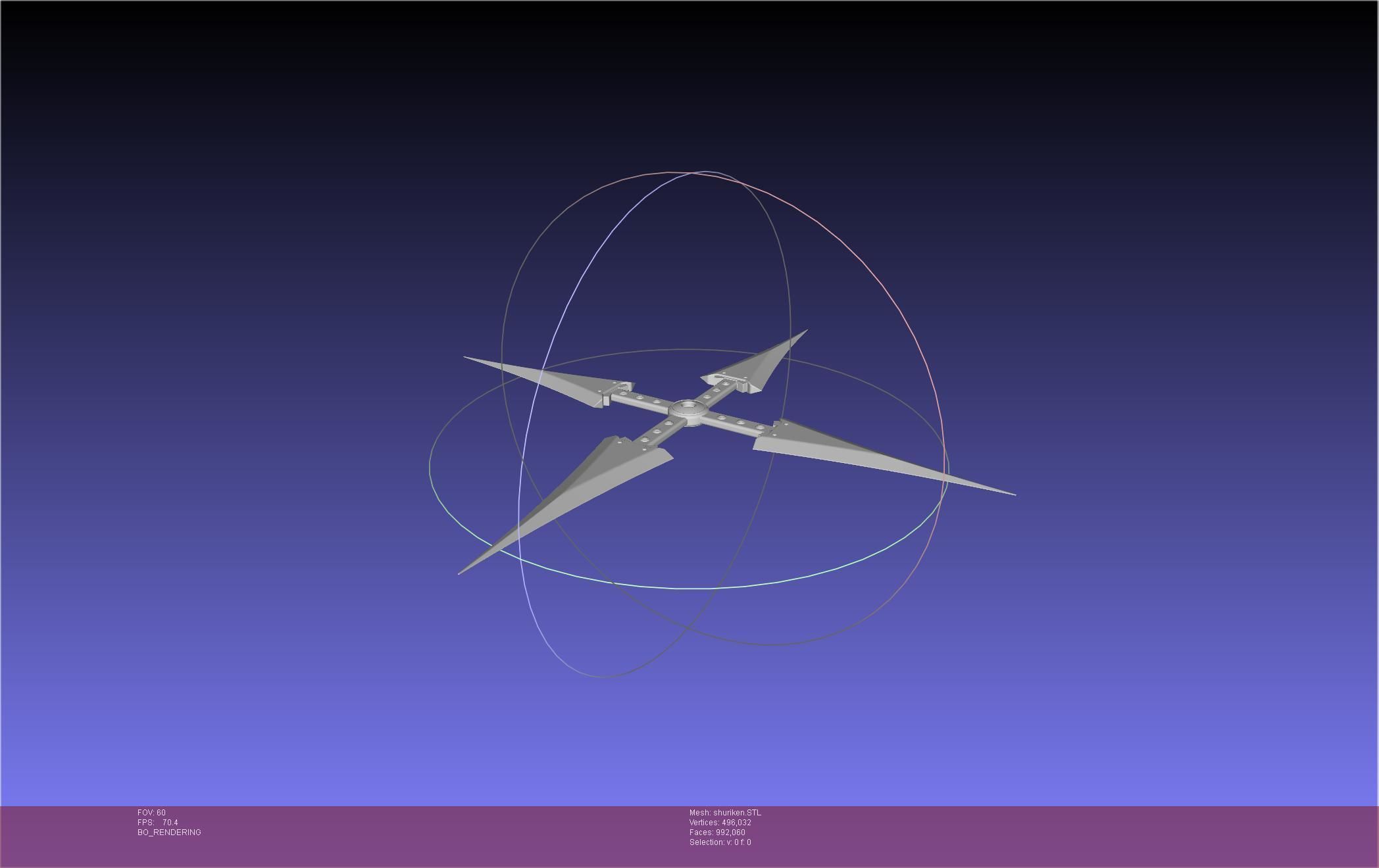 Final Fantasy VII Yuffie Shuriken 3D print model_2