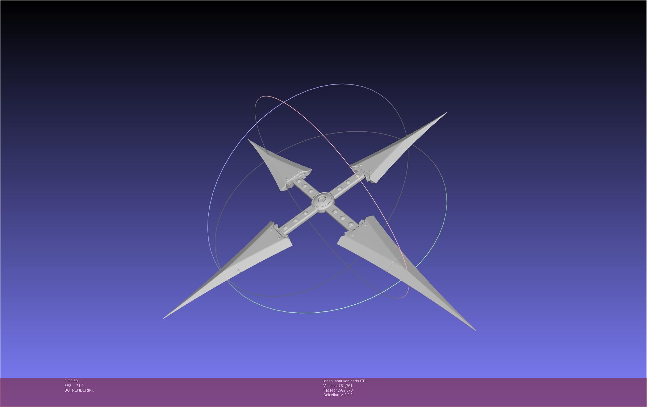 Final Fantasy VII Yuffie Shuriken 3D print model_45