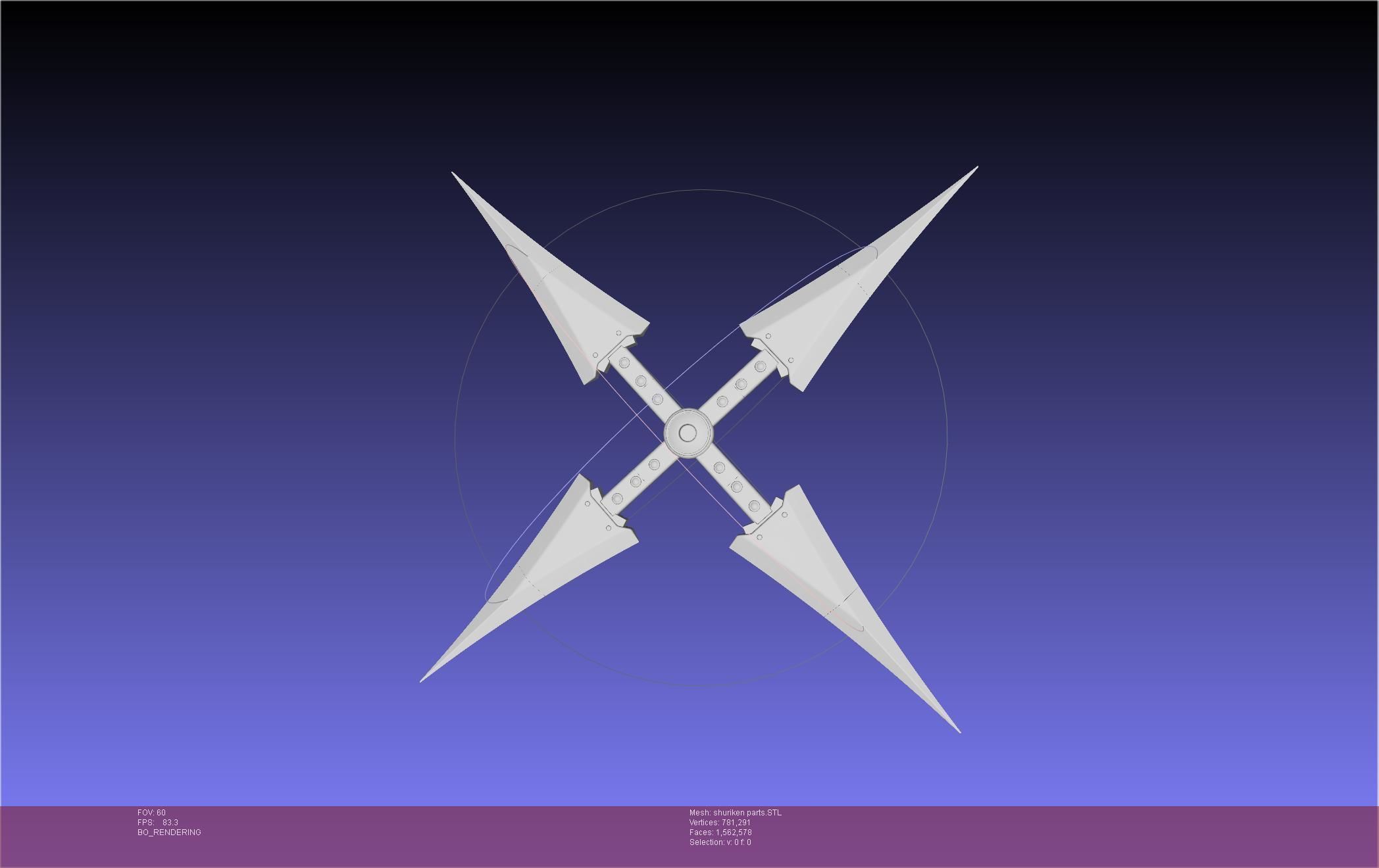 Final Fantasy VII Yuffie Shuriken 3D print model_44