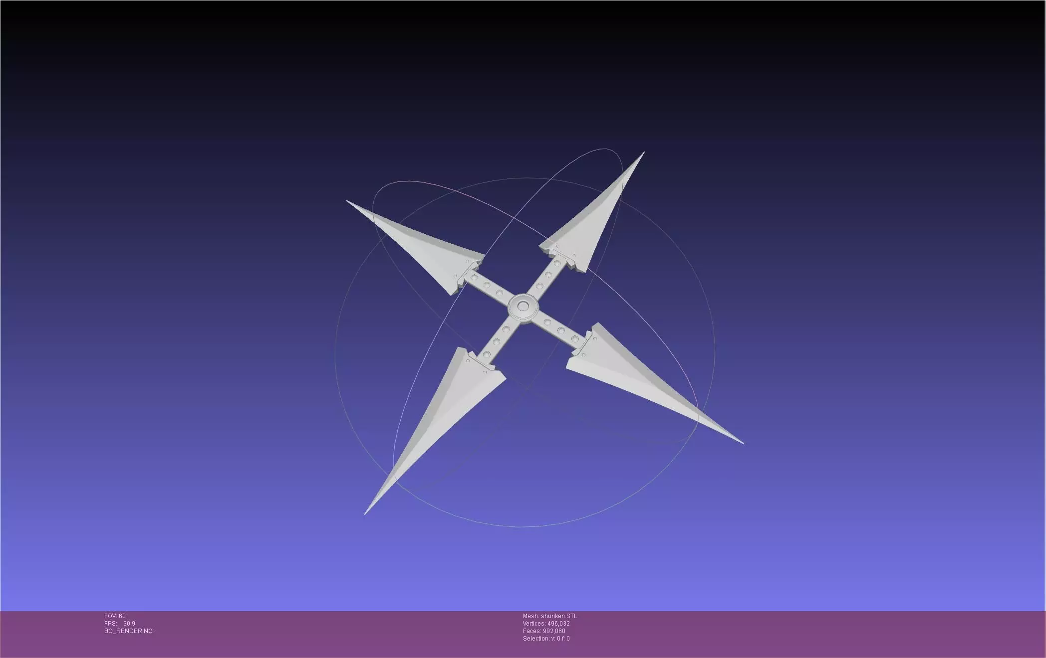 Final Fantasy VII Yuffie Shuriken 3D print model_0