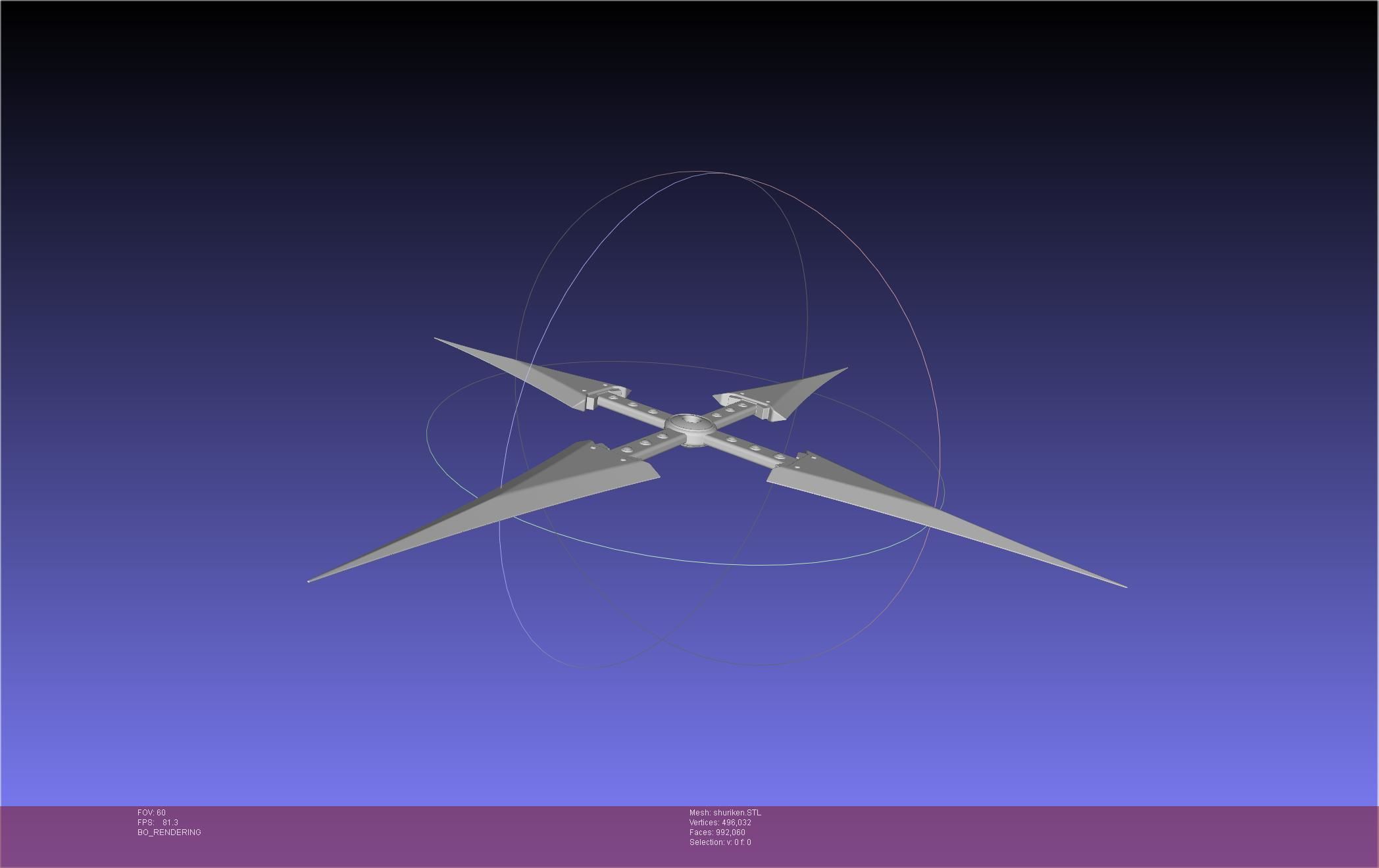 Final Fantasy VII Yuffie Shuriken 3D print model_23