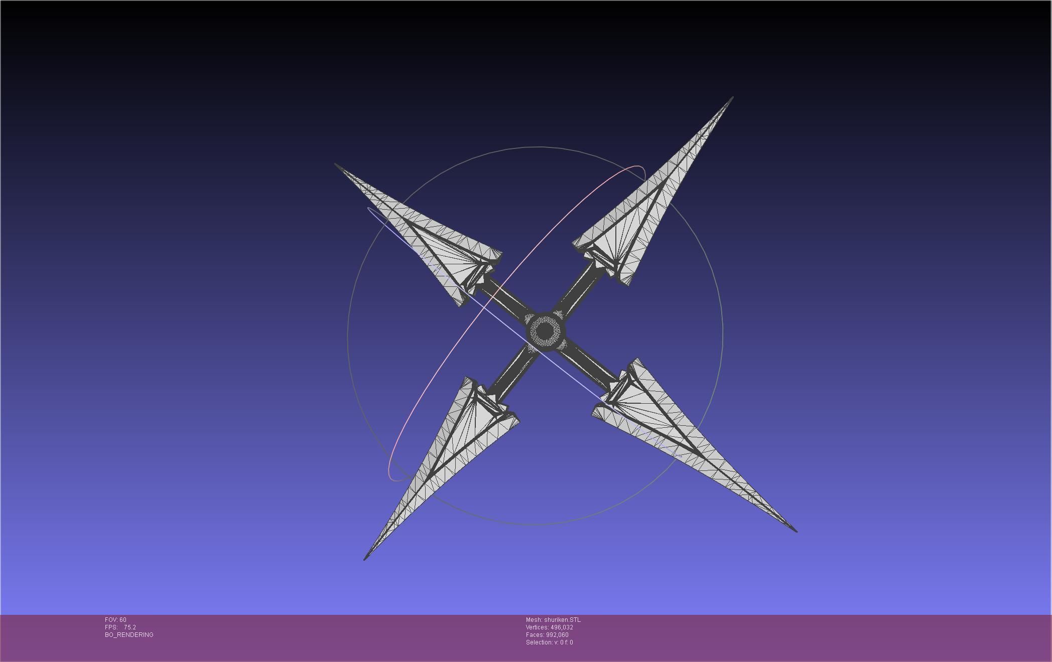 Final Fantasy VII Yuffie Shuriken 3D print model_17