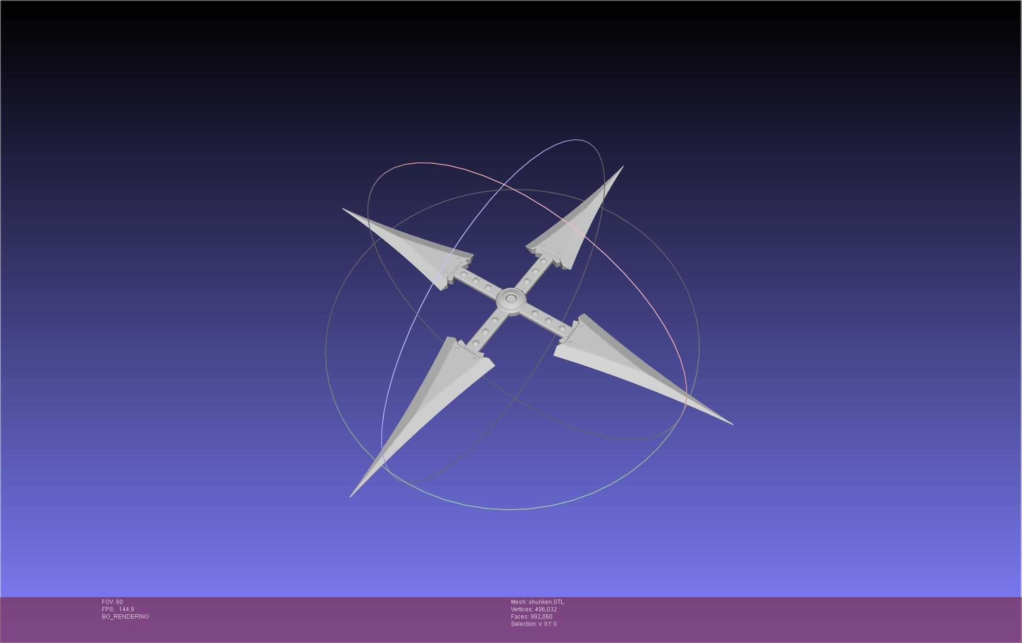 Final Fantasy VII Yuffie Shuriken 3D print model_1