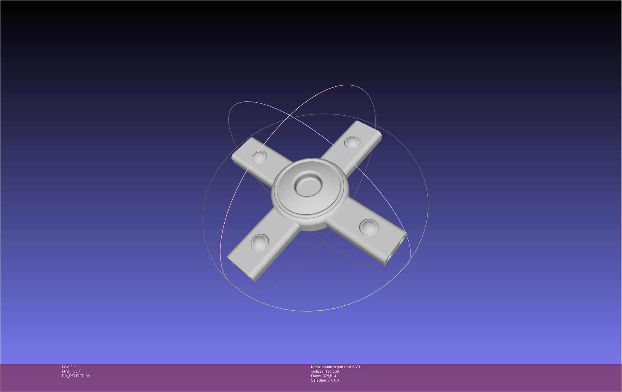 Final Fantasy VII Yuffie Shuriken 3D print model_26