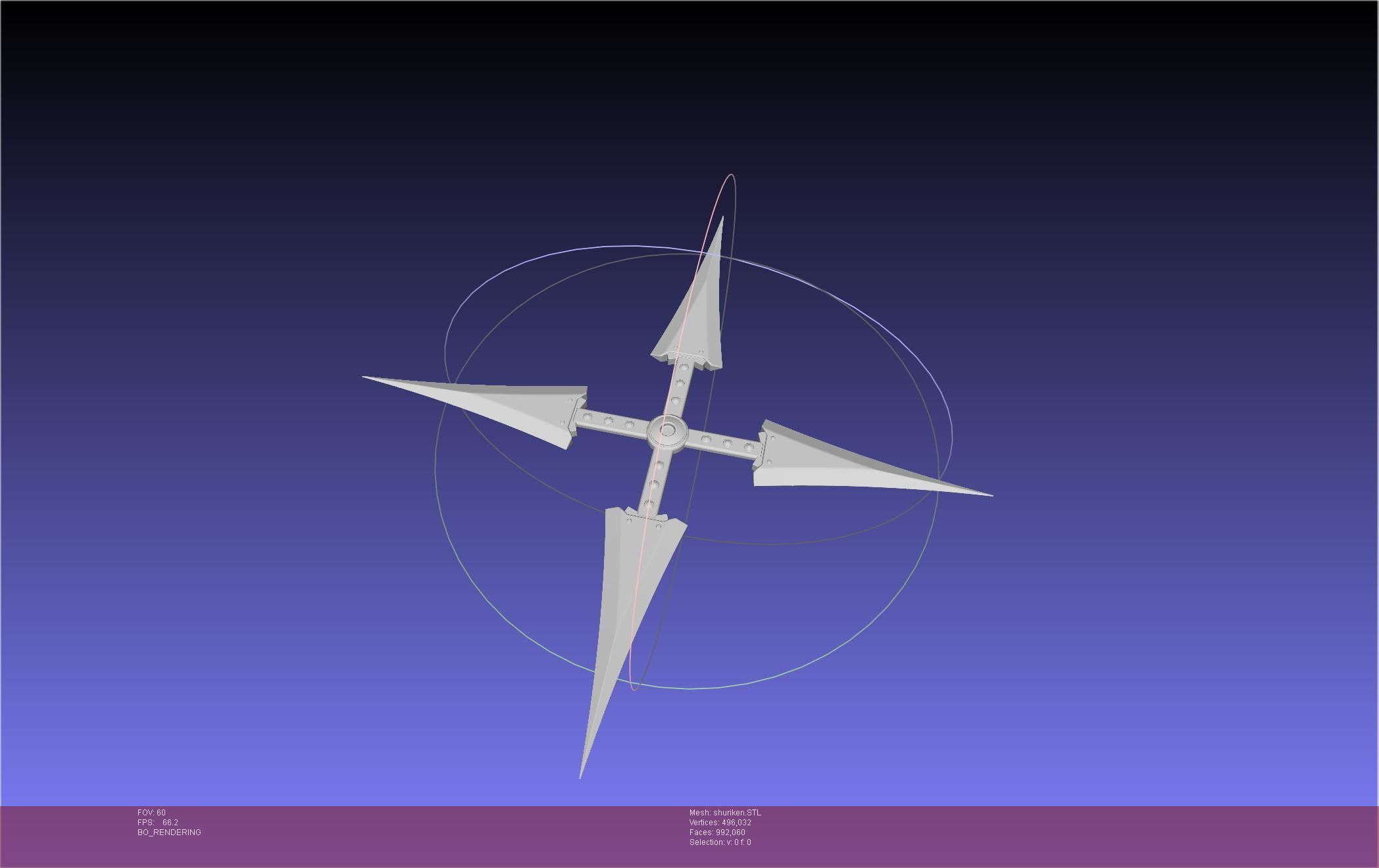 Final Fantasy VII Yuffie Shuriken 3D print model_6