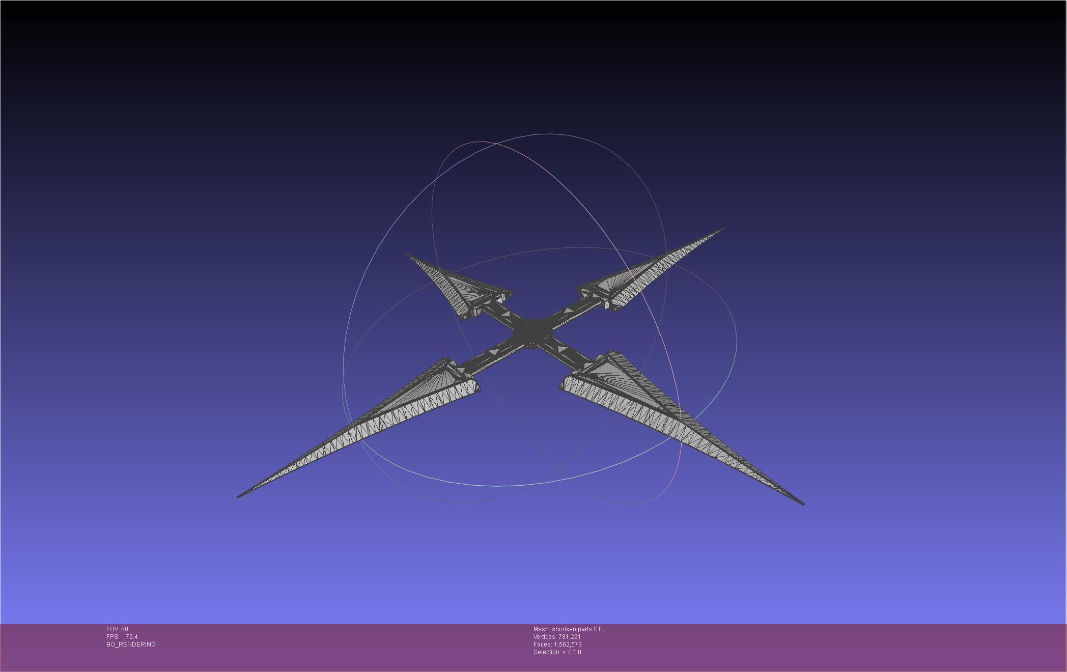 Final Fantasy VII Yuffie Shuriken 3D print model_48