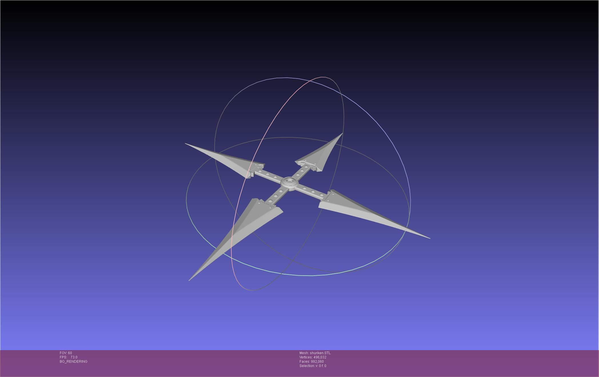 Final Fantasy VII Yuffie Shuriken 3D print model_5