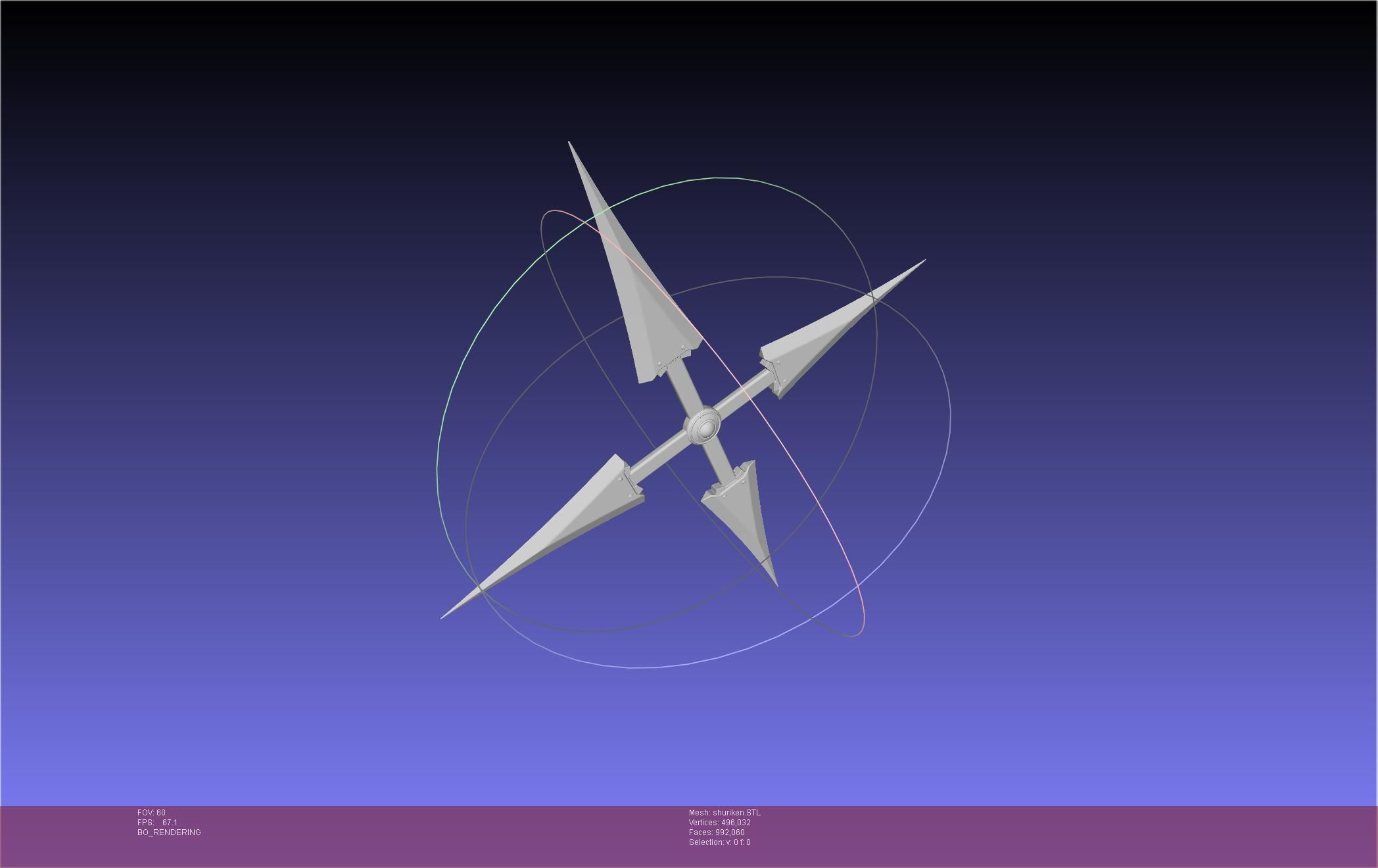 Final Fantasy VII Yuffie Shuriken 3D print model_12