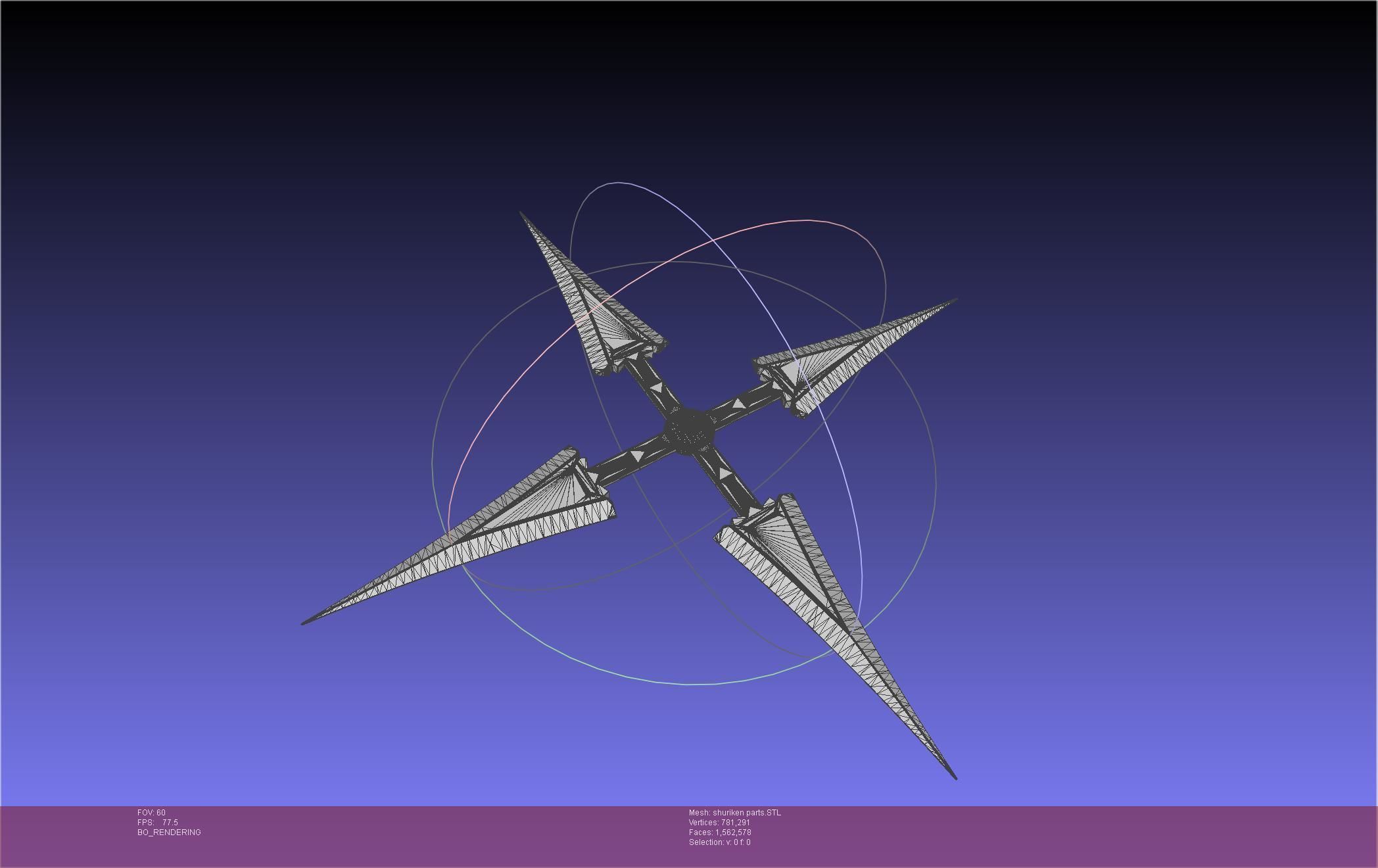 Final Fantasy VII Yuffie Shuriken 3D print model_50