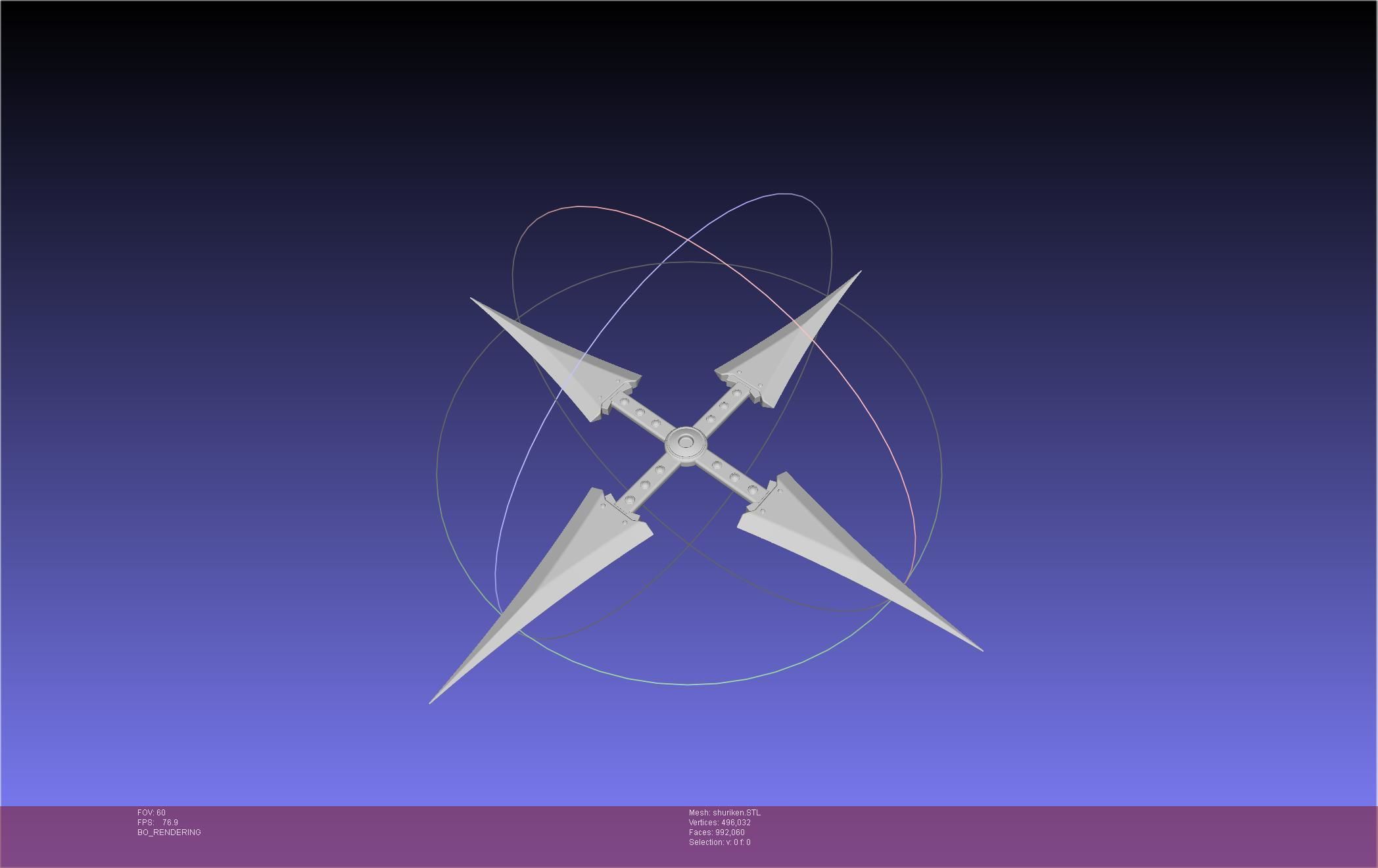 Final Fantasy VII Yuffie Shuriken 3D print model_8