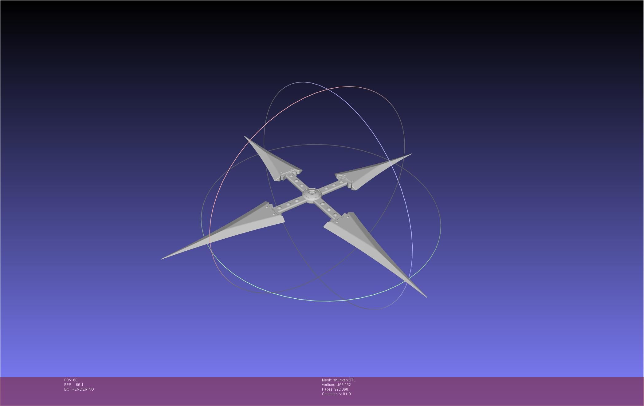 Final Fantasy VII Yuffie Shuriken 3D print model_4