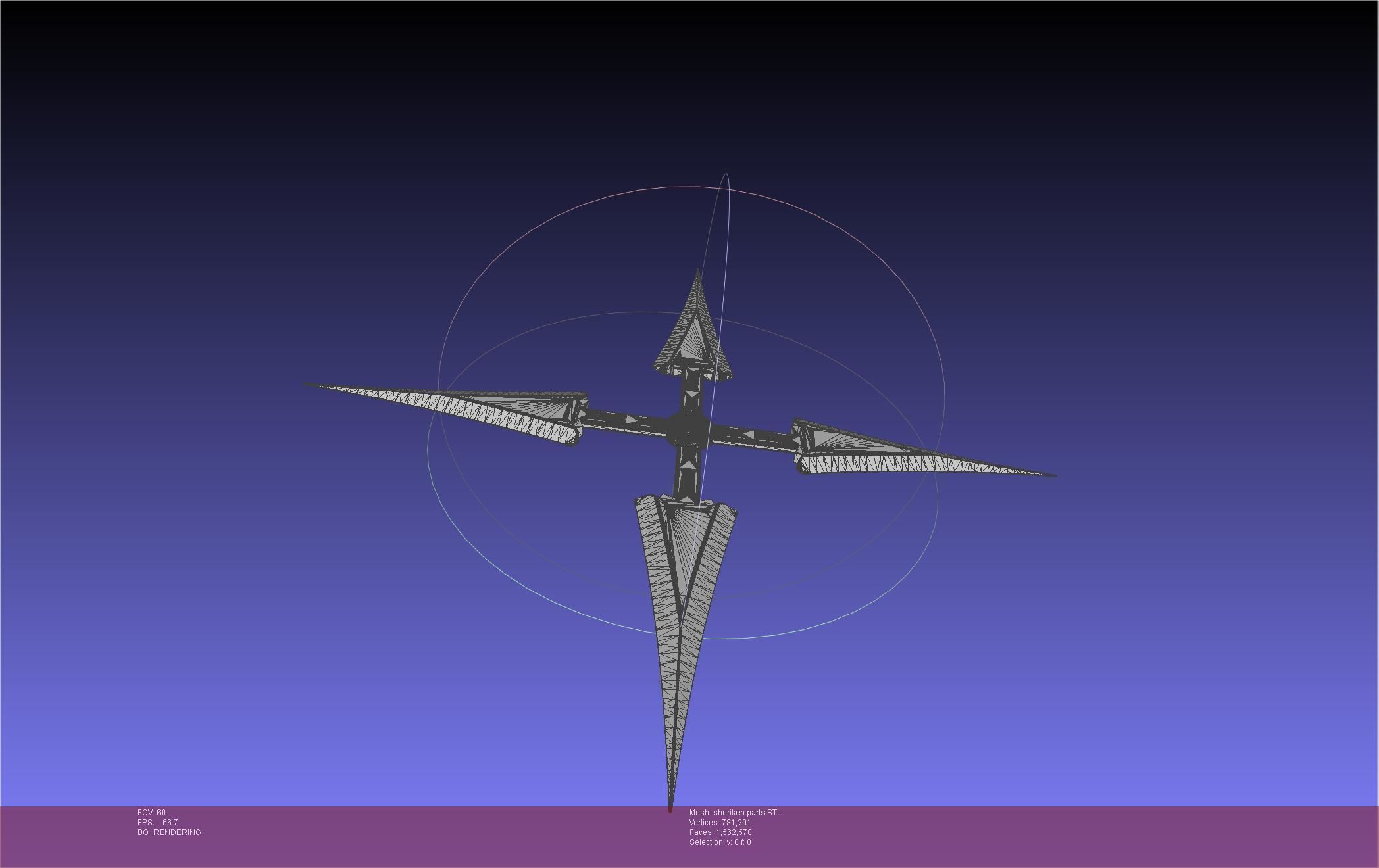 Final Fantasy VII Yuffie Shuriken 3D print model_49