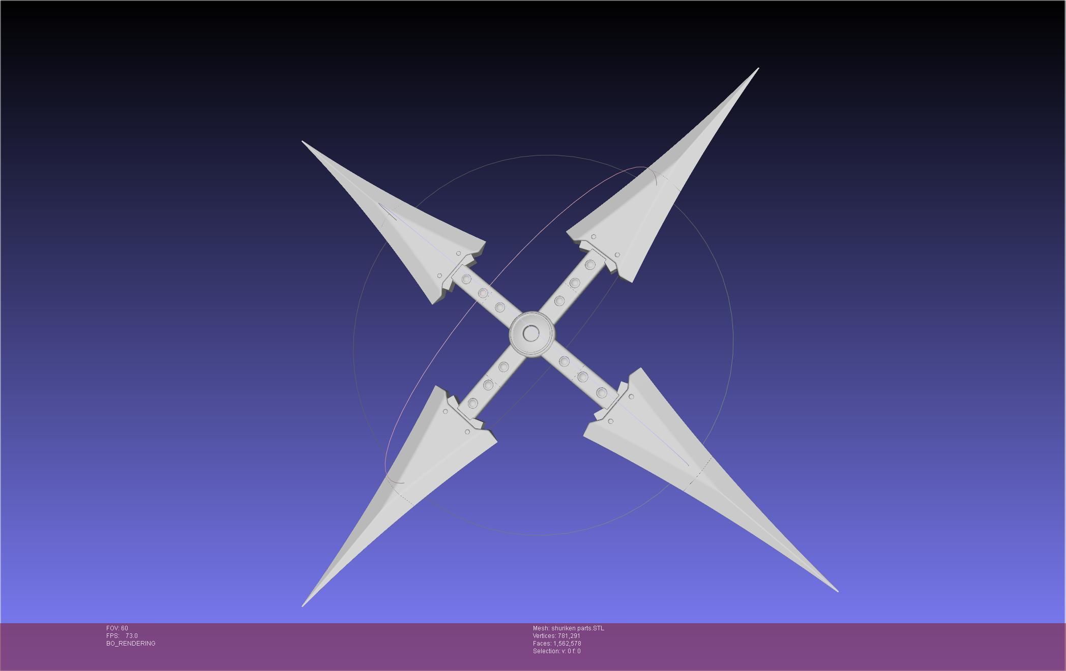 Final Fantasy VII Yuffie Shuriken 3D print model_55